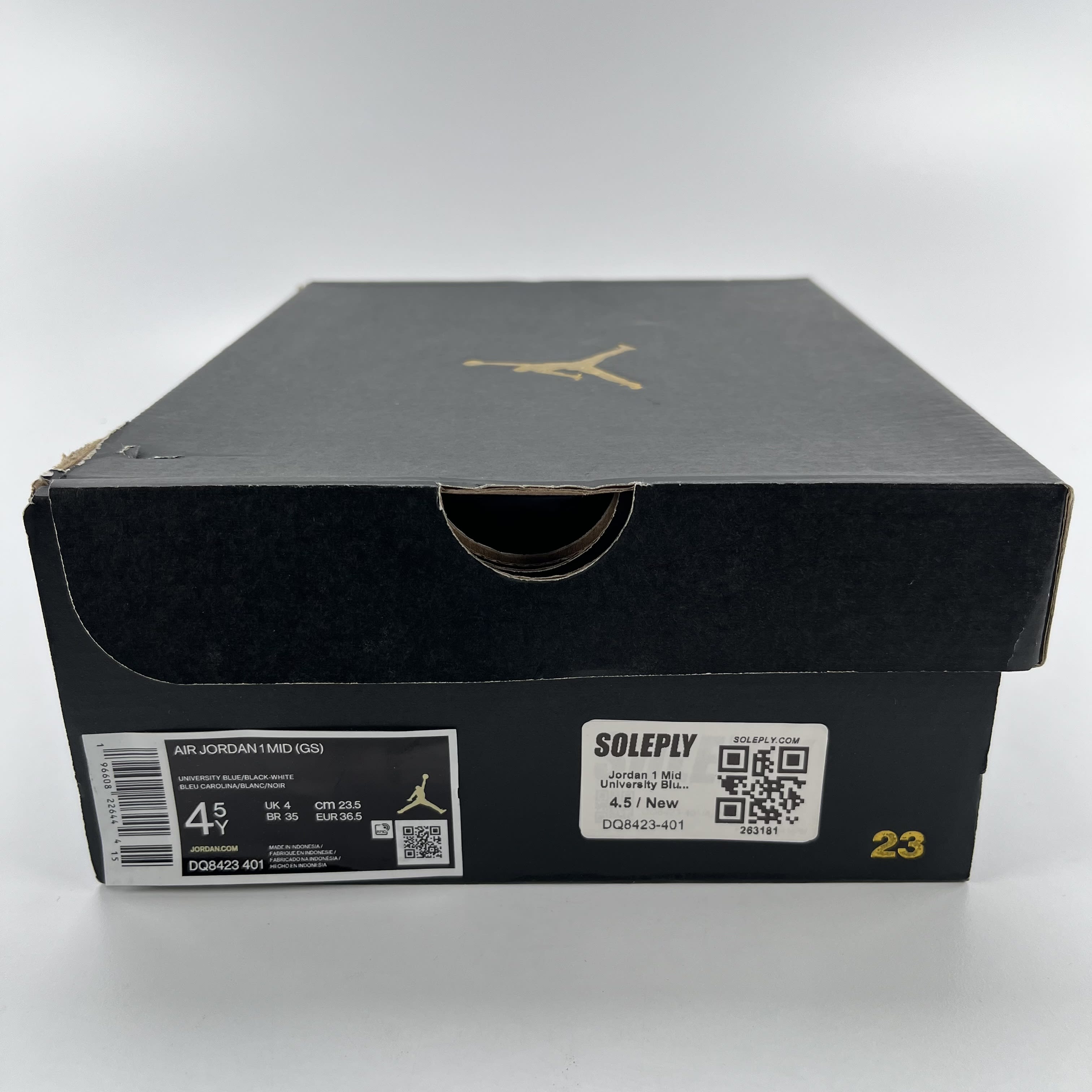 263181 Jordan 1 Mid University Blue Black (GS)