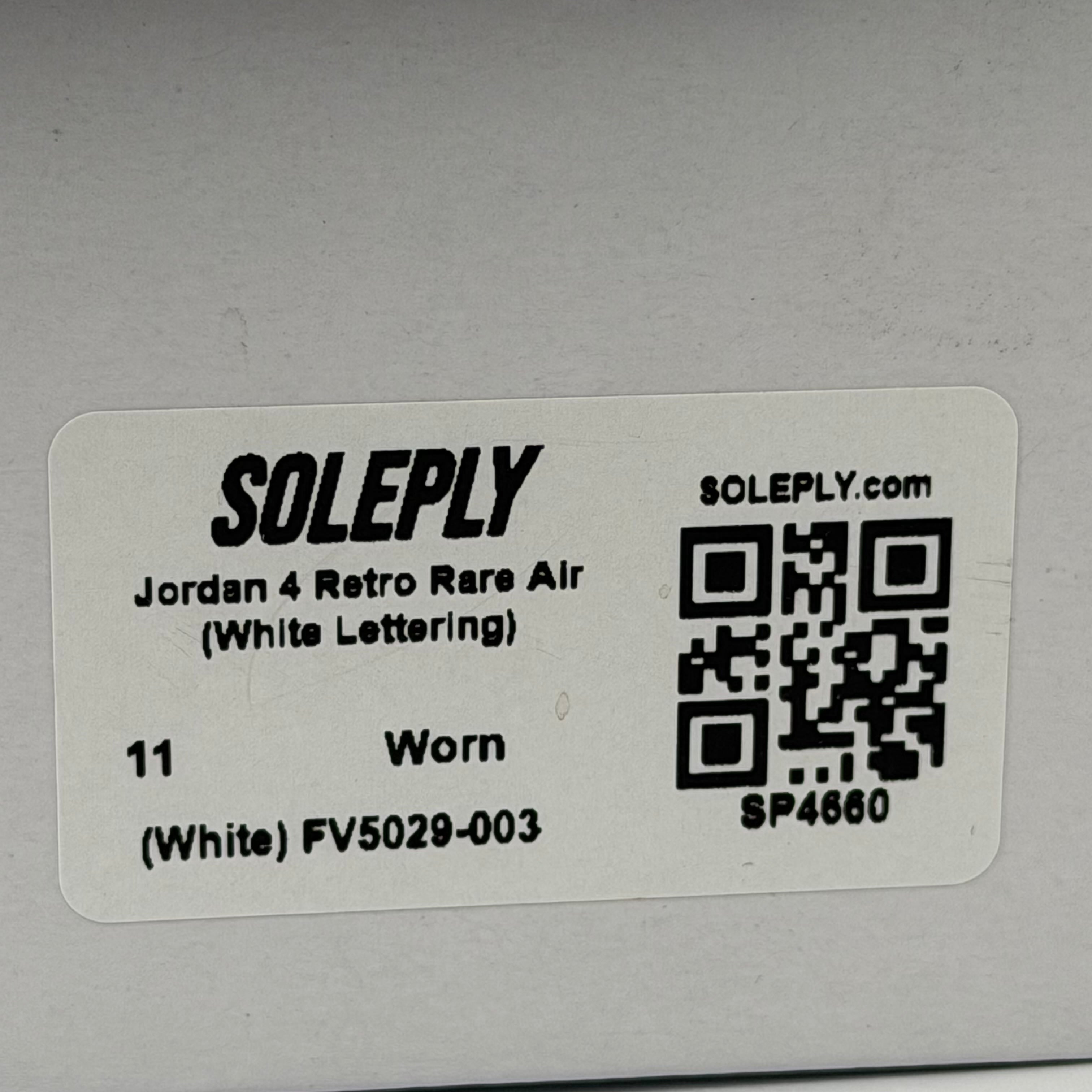 SP4660 Jordan 4 Retro Rare Air (White Lettering)