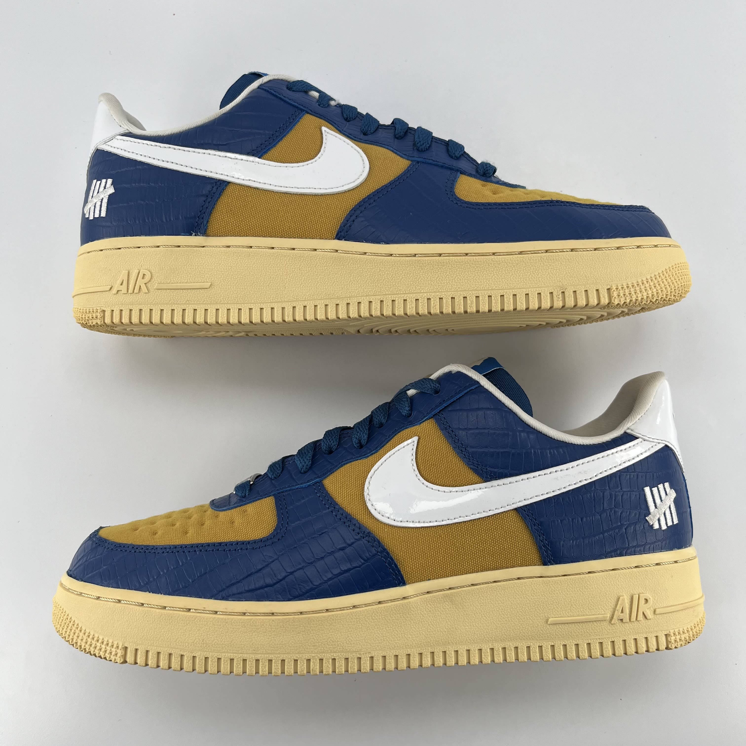 495761 Nike Air Force 1 Low SP Undefeated 5 On It Blue Yellow Croc
