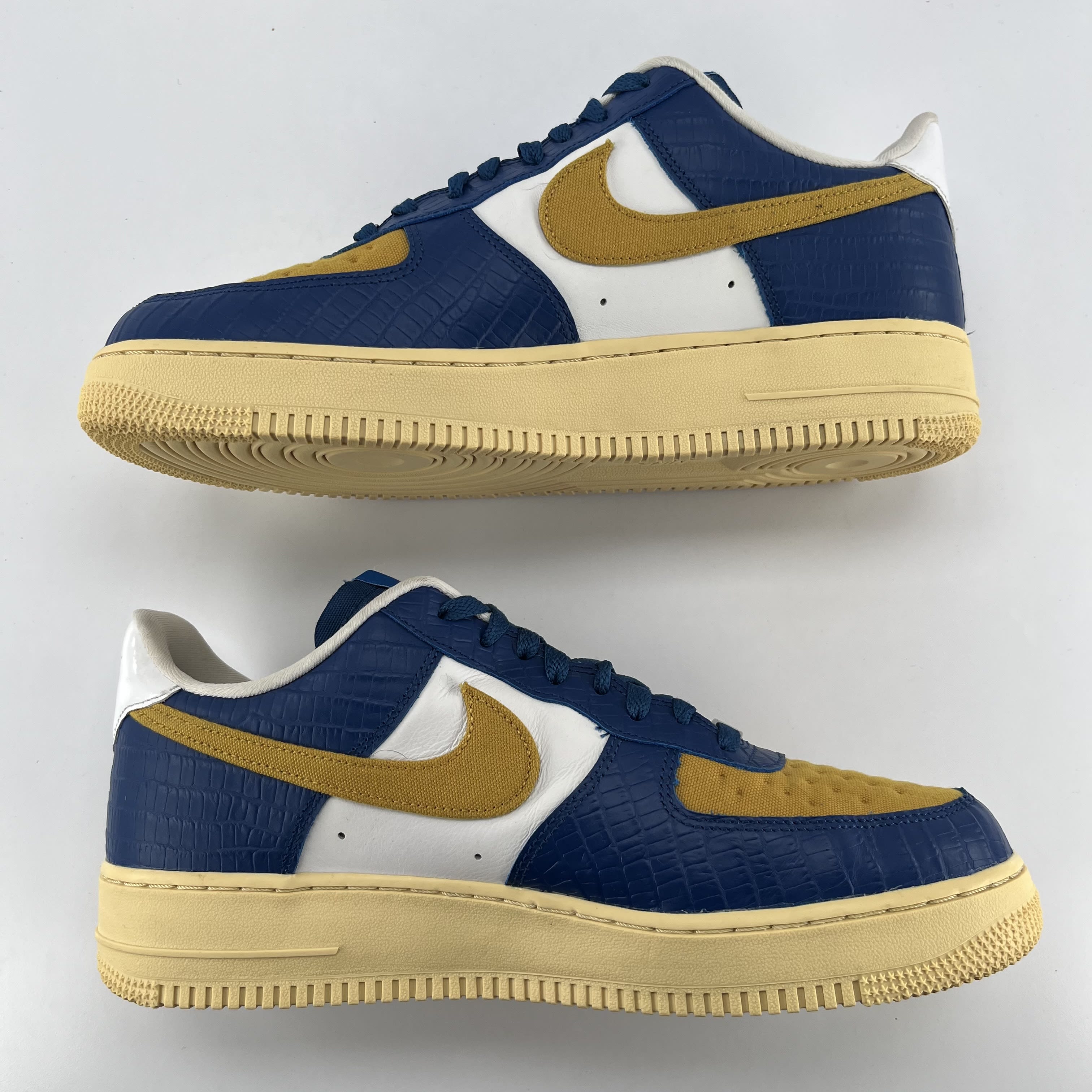 495761 Nike Air Force 1 Low SP Undefeated 5 On It Blue Yellow Croc