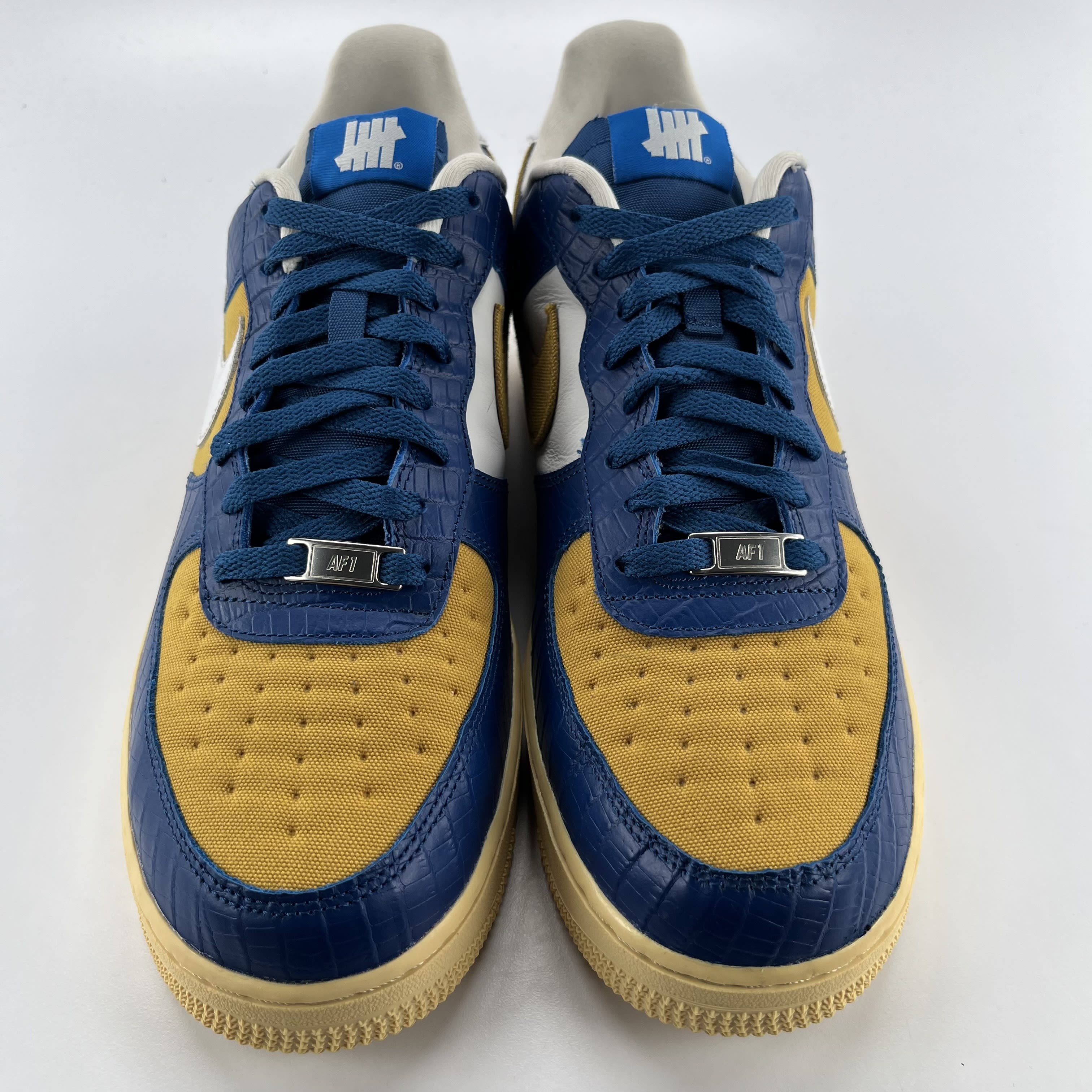 495761 Nike Air Force 1 Low SP Undefeated 5 On It Blue Yellow Croc