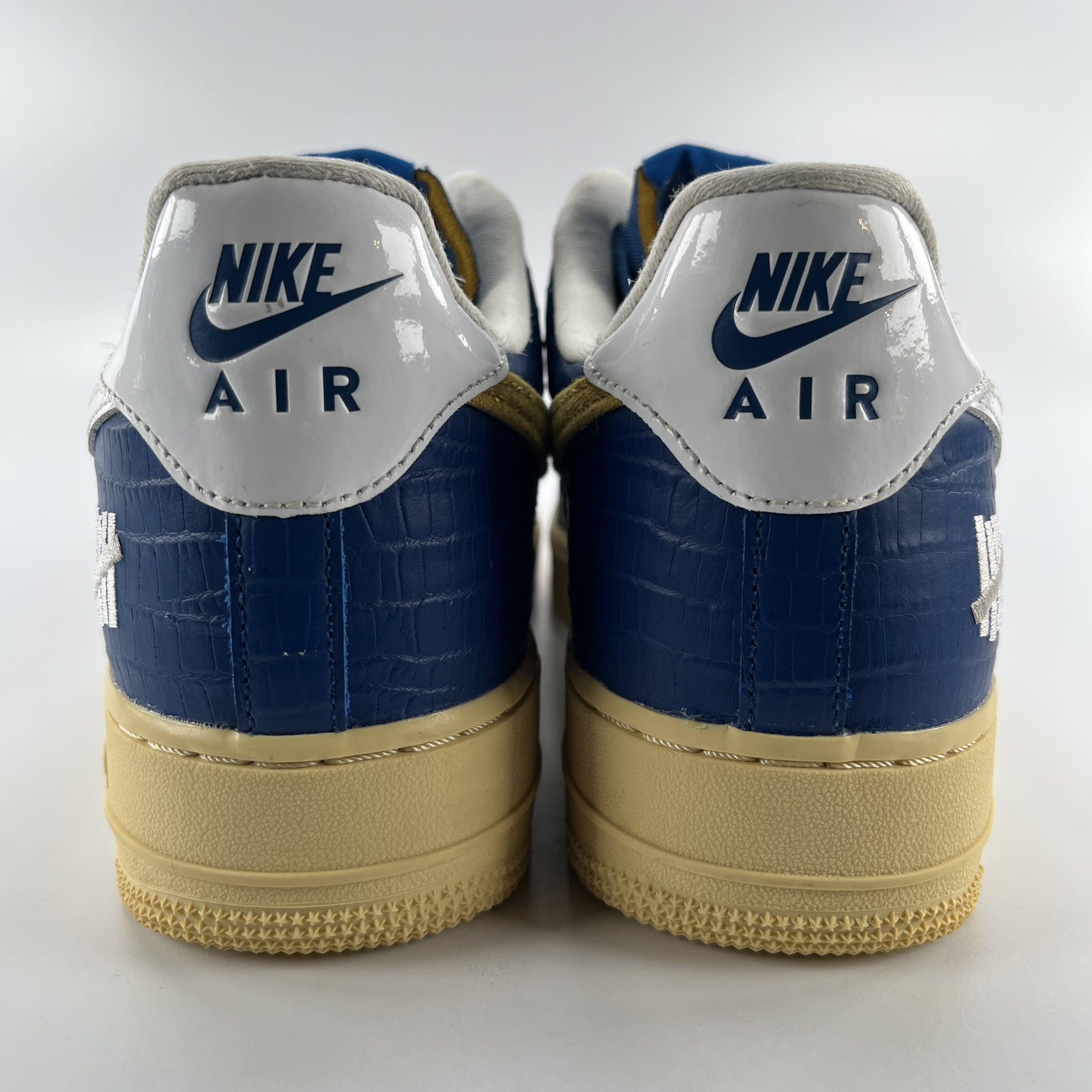 495761 Nike Air Force 1 Low SP Undefeated 5 On It Blue Yellow Croc