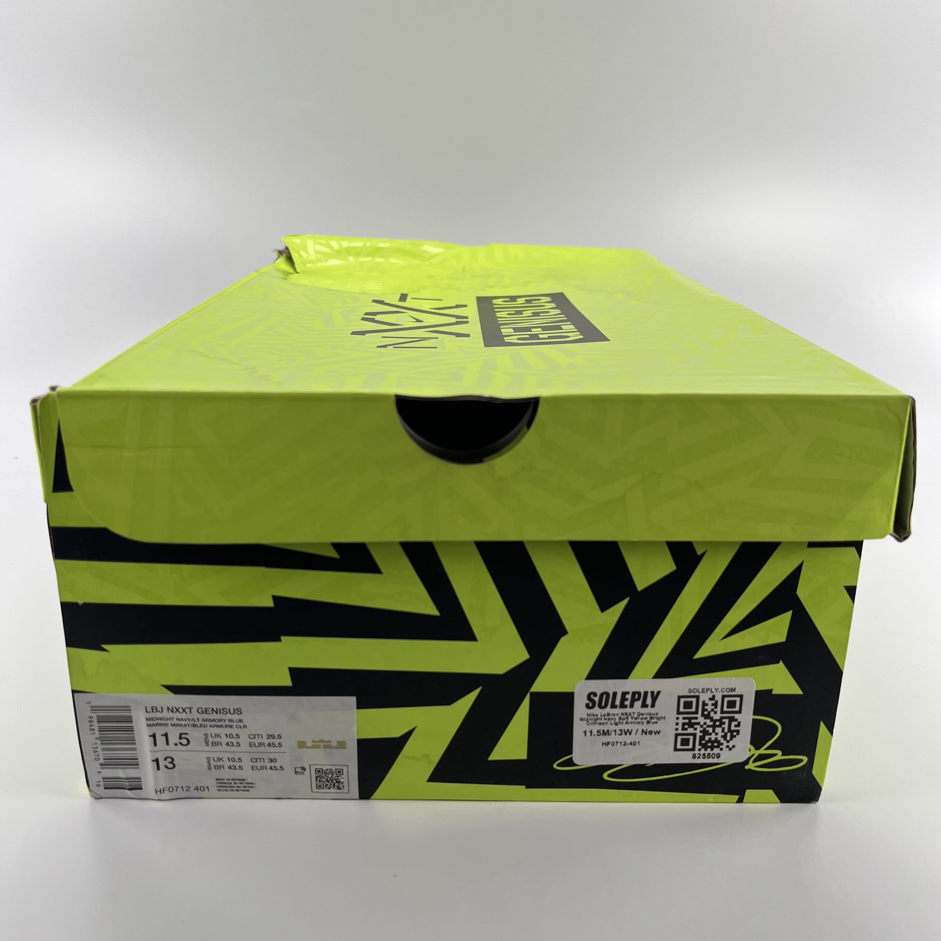 825509 Nike LeBron NXXT Genisus Midnight Navy Soft Yellow Bright Crimson Light Armory Blue
