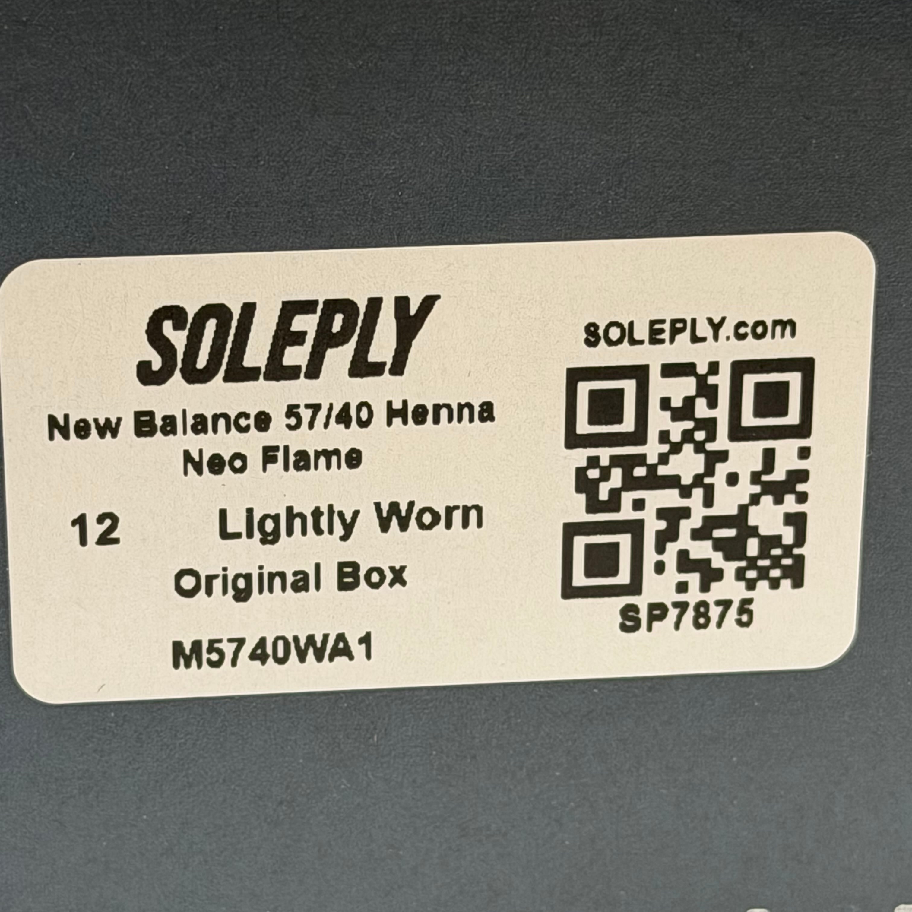 SP7875 New Balance 57/40 Henna Neo Flame