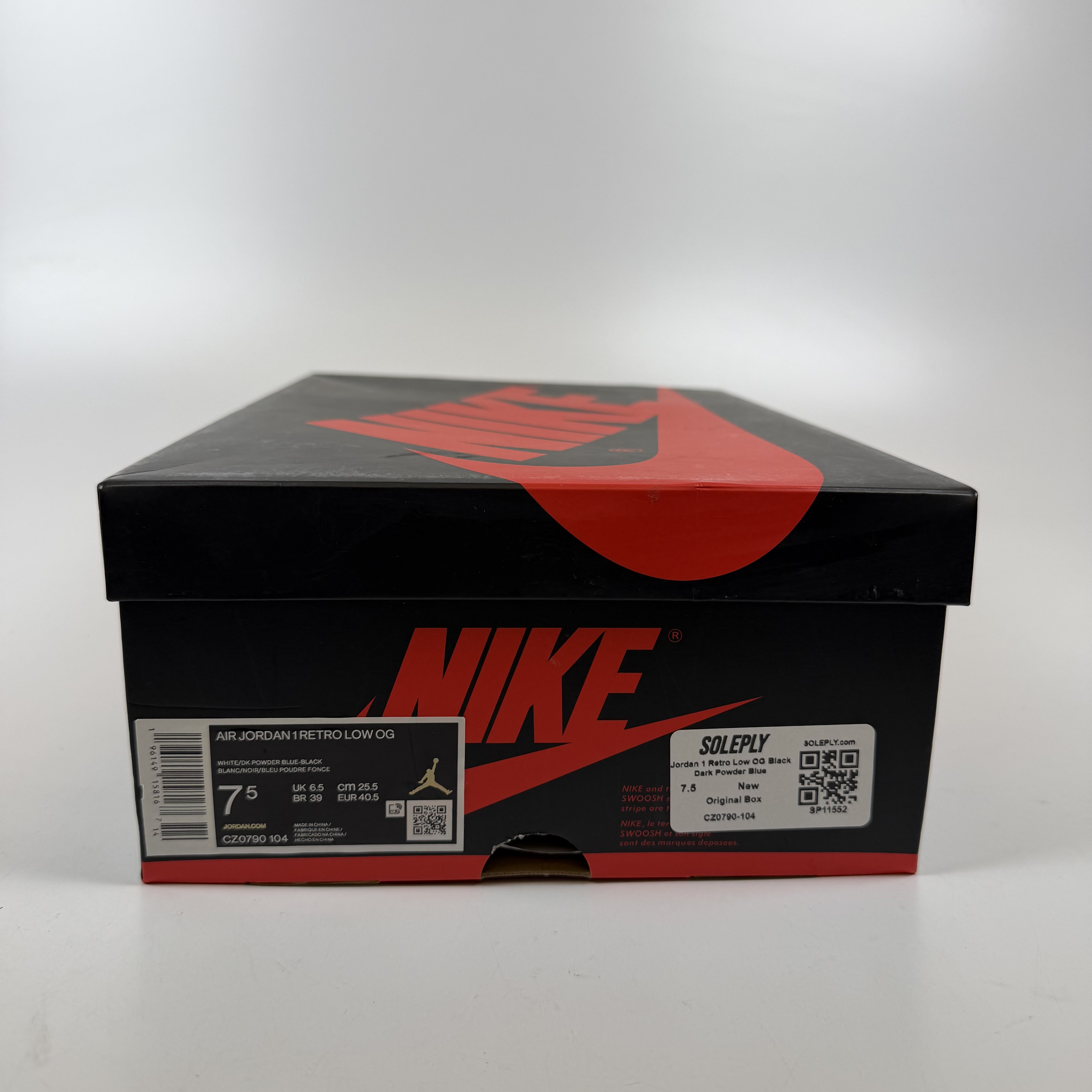 [SP11552] Jordan 1 Retro Low OG Black Dark Powder Blue