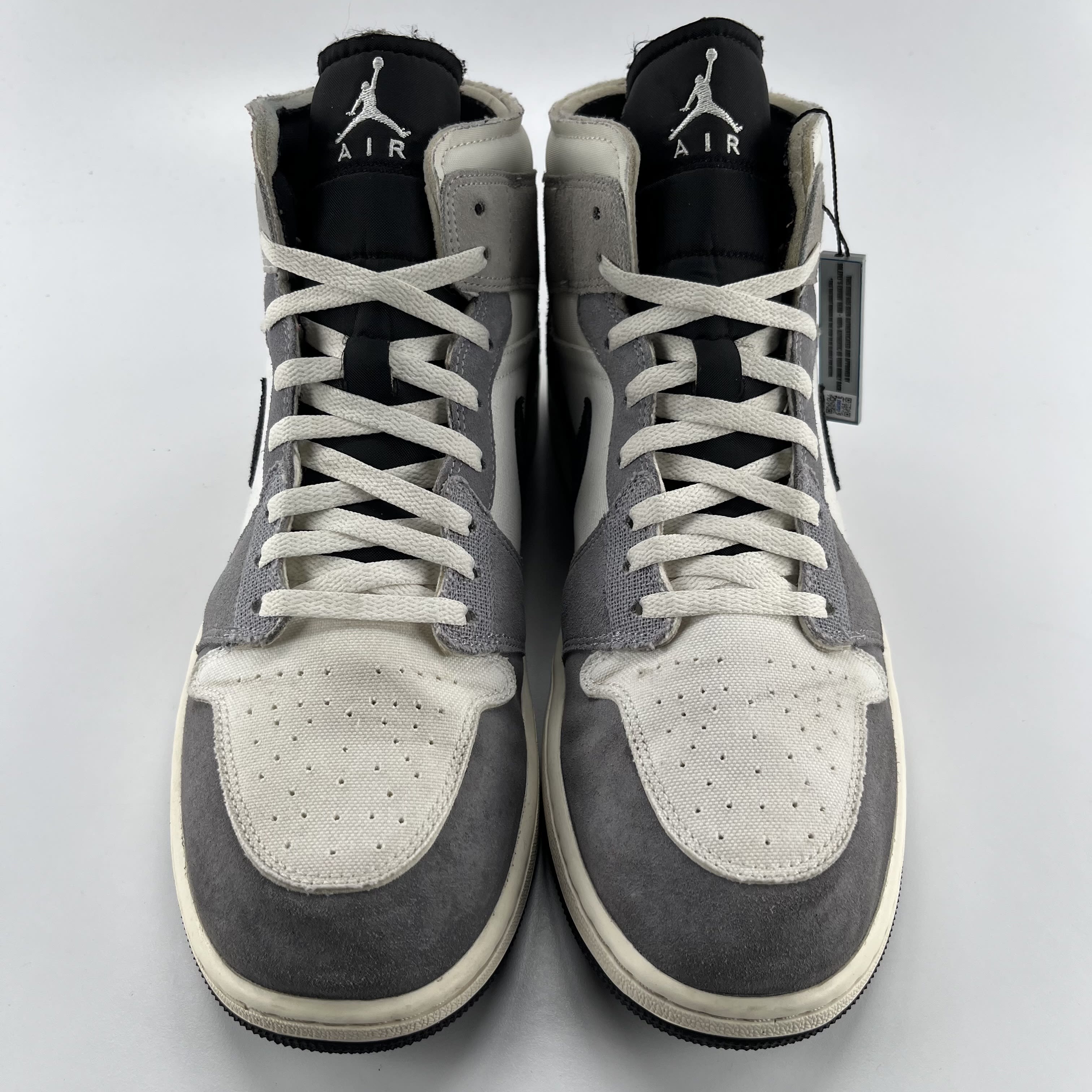 691541 Jordan 1 Mid SE Craft White Cement Grey Black