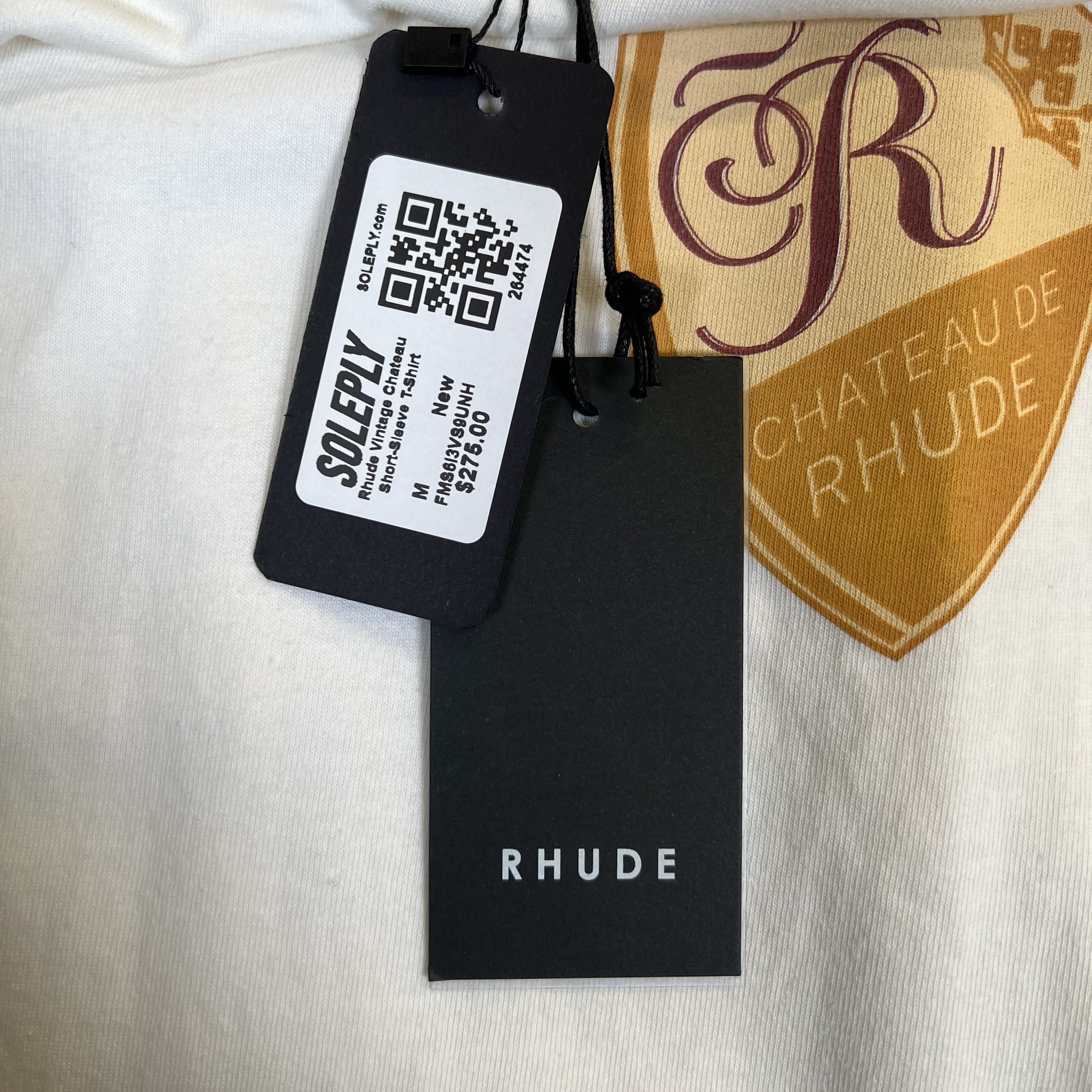 264474 Rhude Vintage Chateau Short-Sleeve T-Shirt 'White'