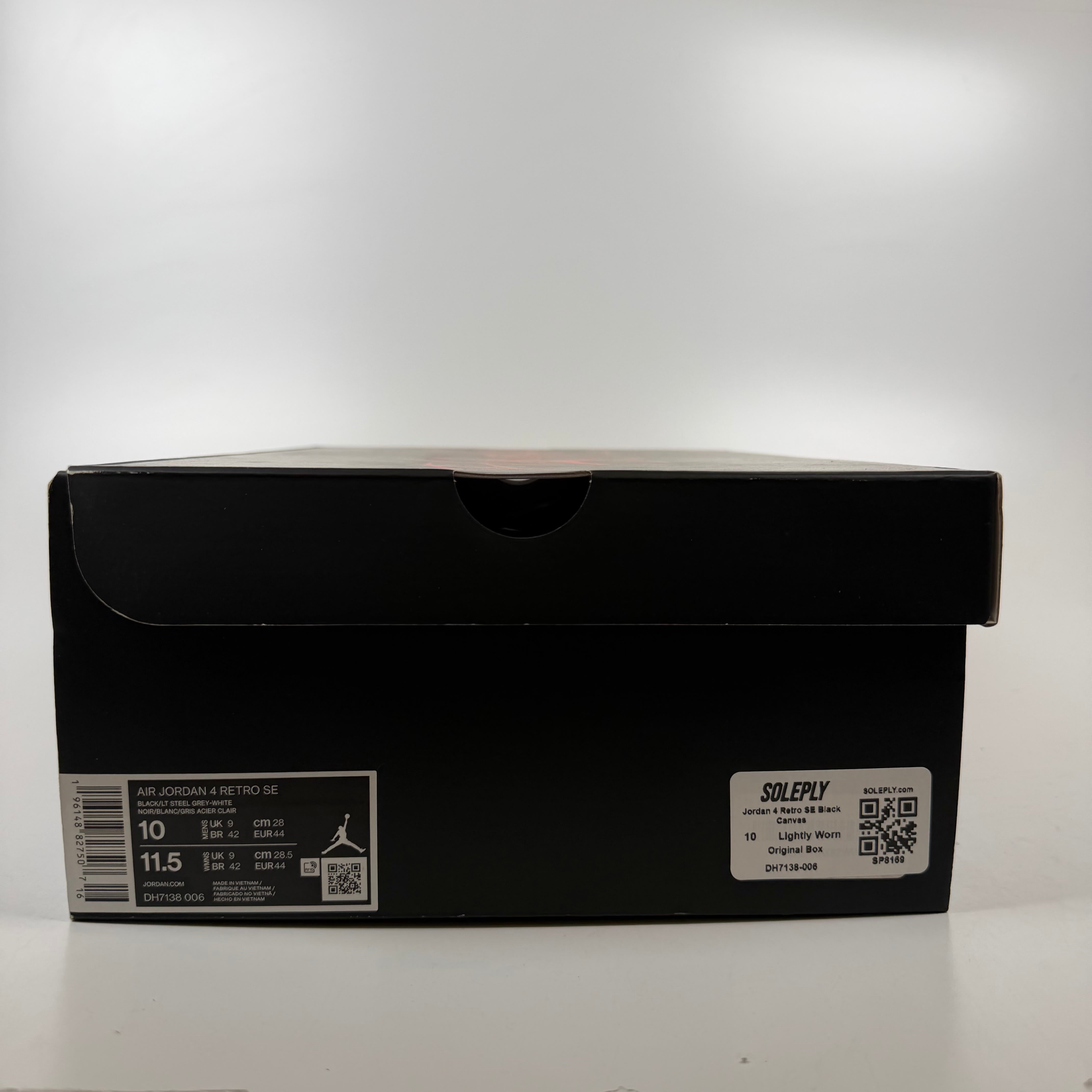 SP8169 Jordan 4 Retro SE Black Canvas