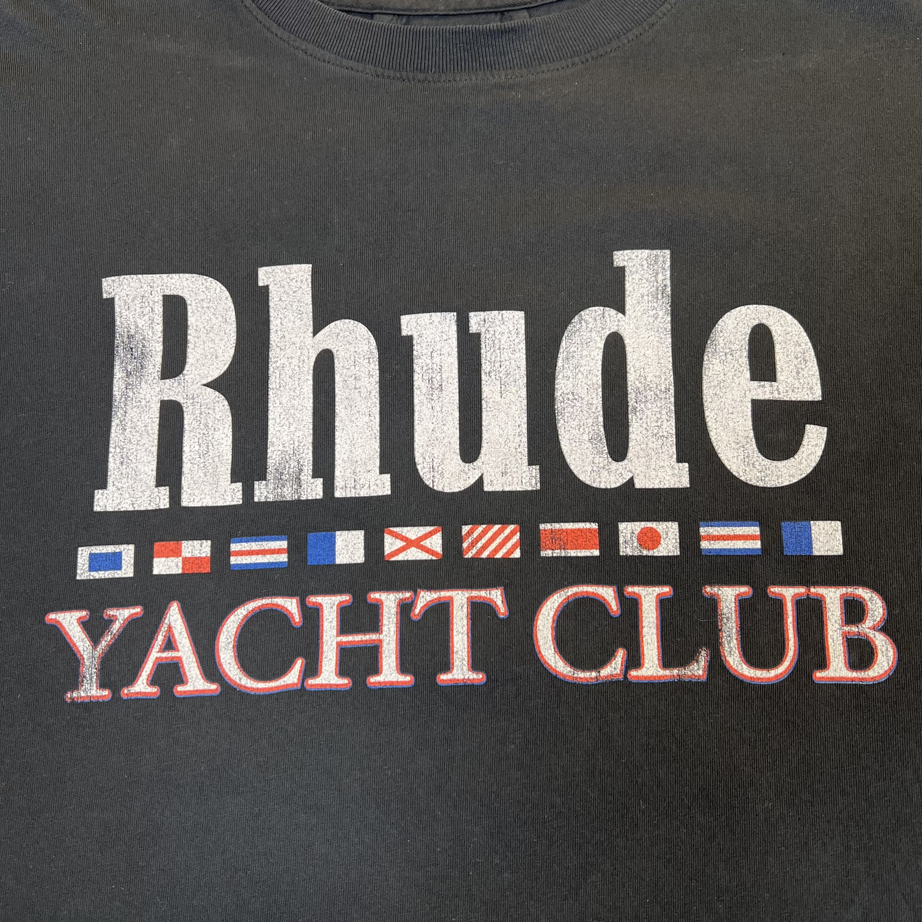 350143 Rhude Flag Tee 'Vintage Black'