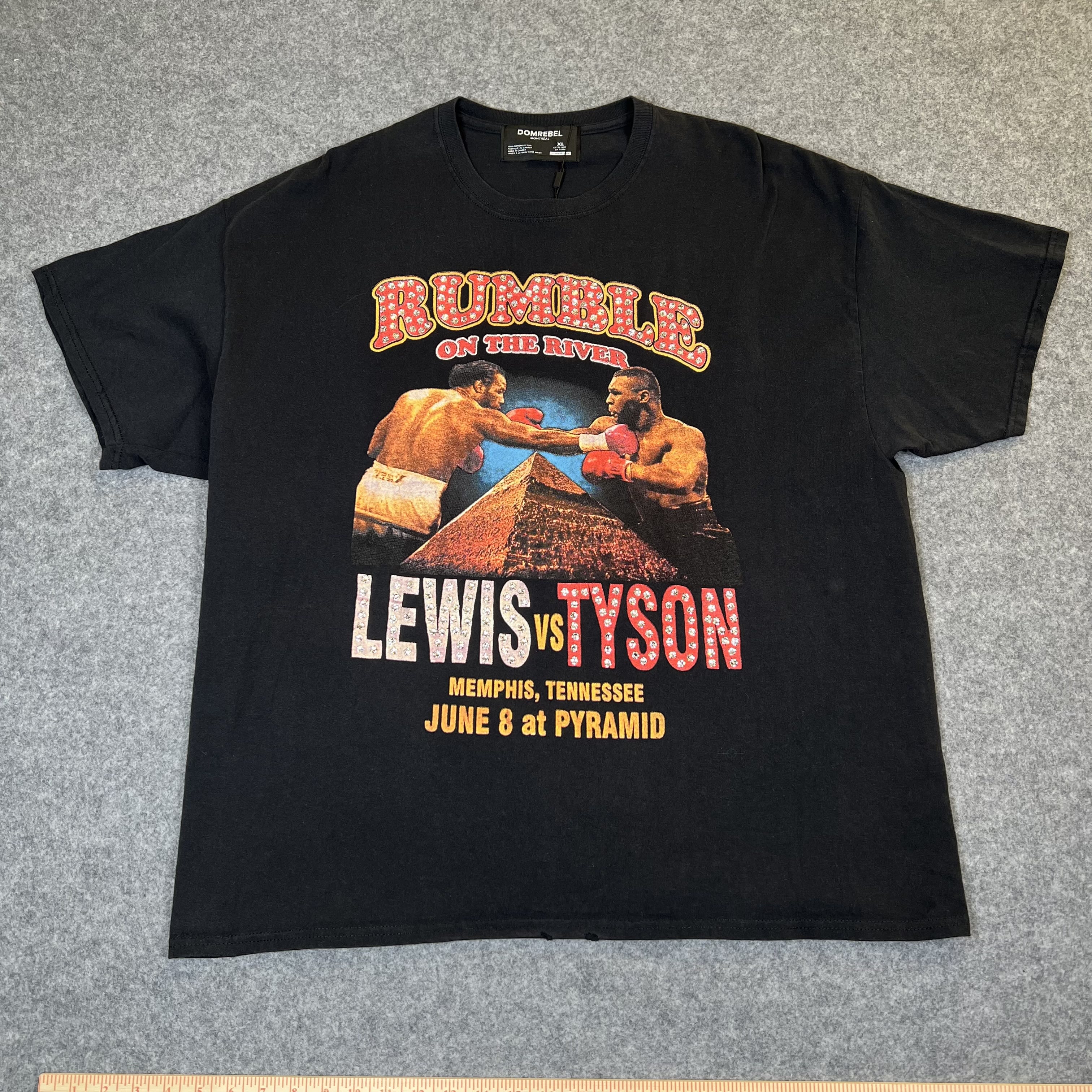 SP1939 DomRebel Mike Tyson 'Rumble on the River' Crystal Vintage Style T-Shirt