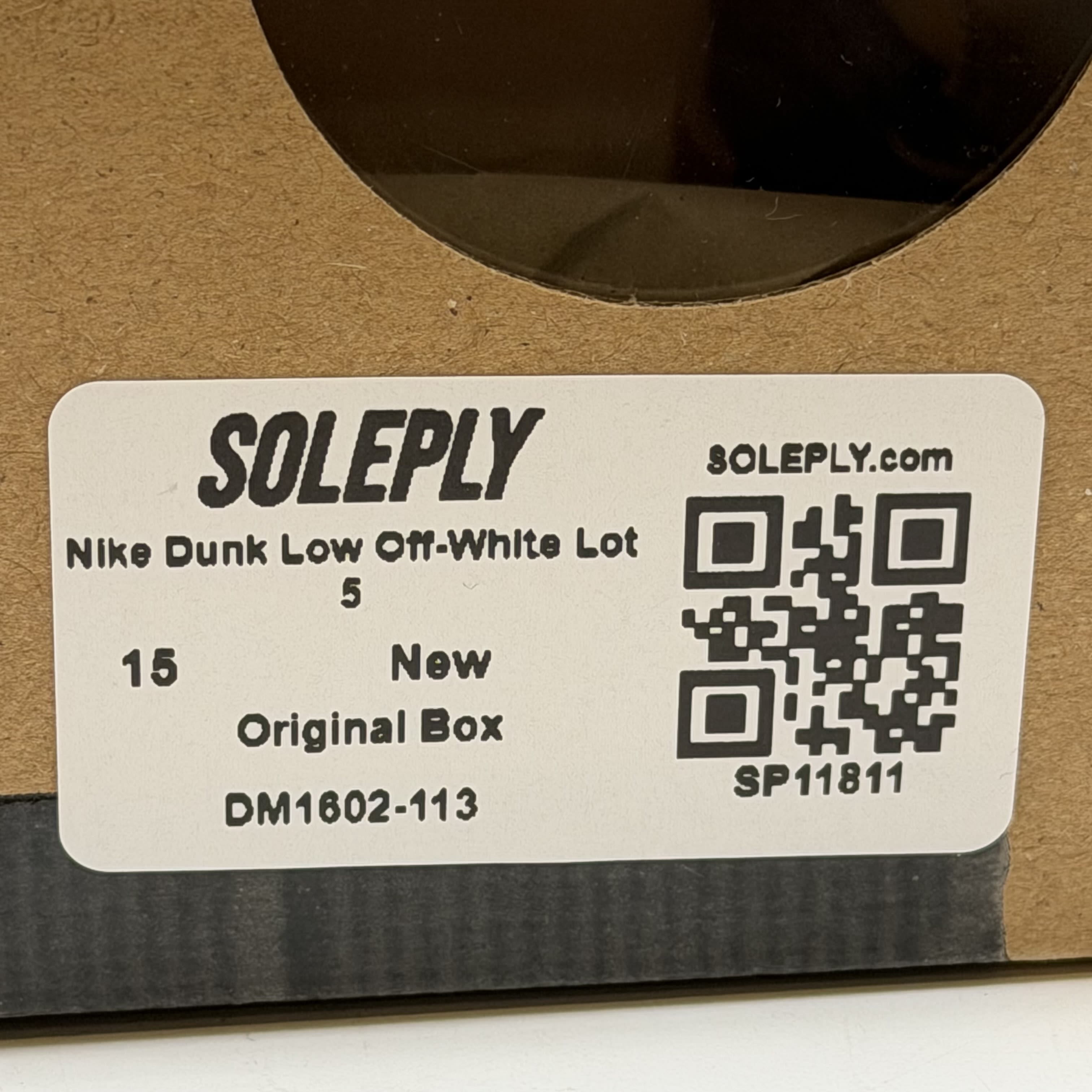 [SP11811] Nike Dunk Low Off-White Lot 5