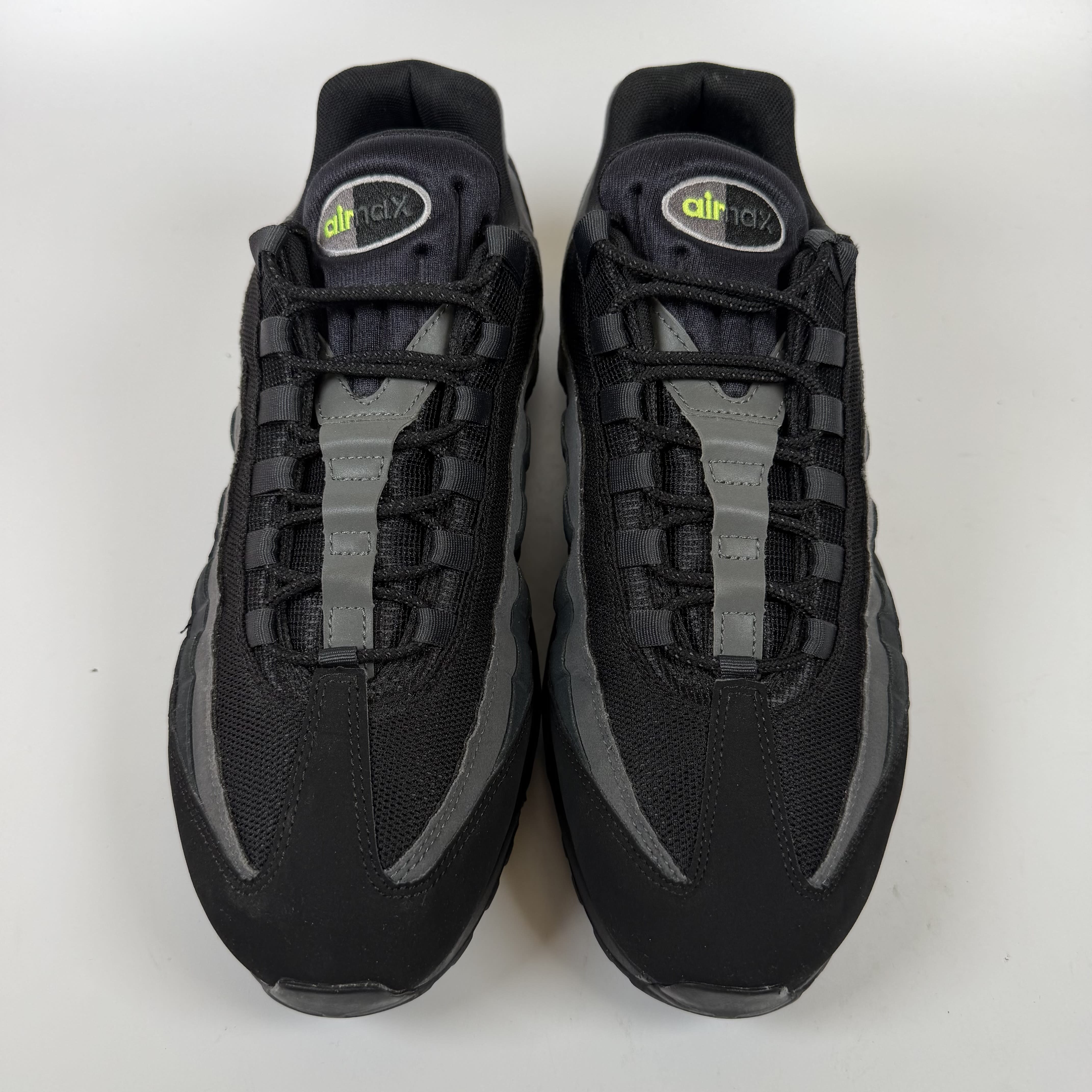 SP7992 Nike Air Max 95 Retro Logo Black Grey Volt