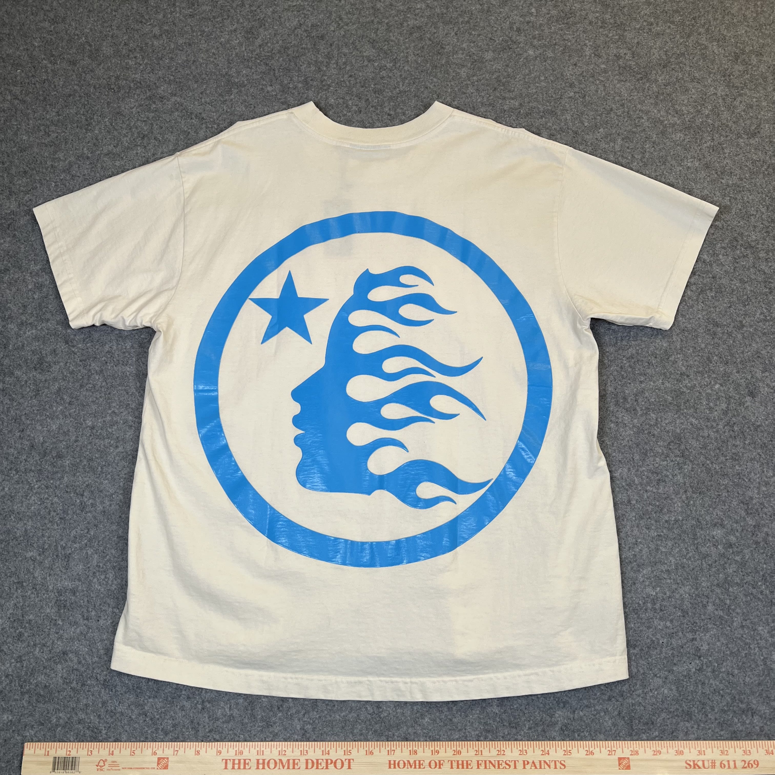 260764 Hellstar Classic T-Shirt (Gel Print) 'White/Blue'