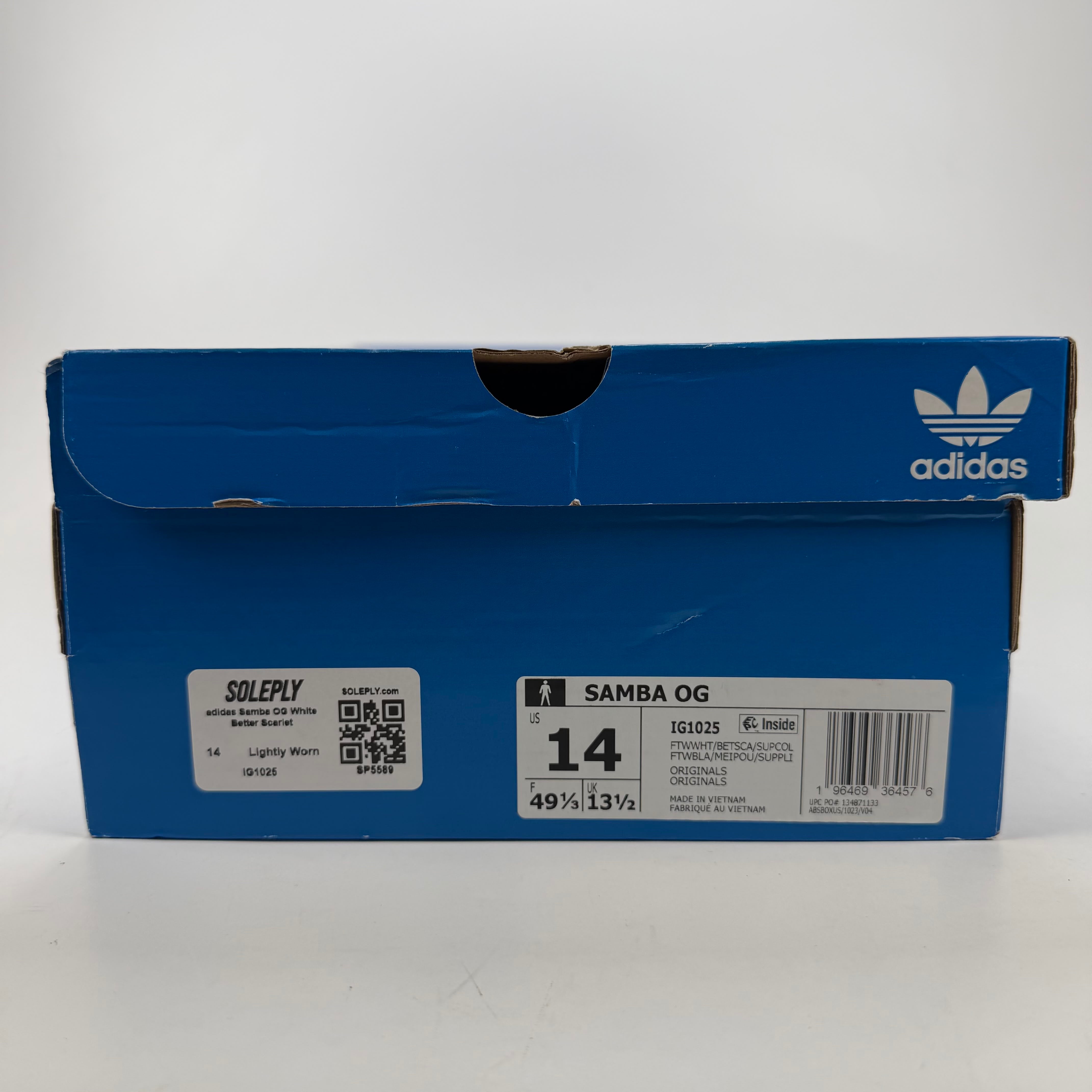 SP5589 adidas Samba OG White Better Scarlet