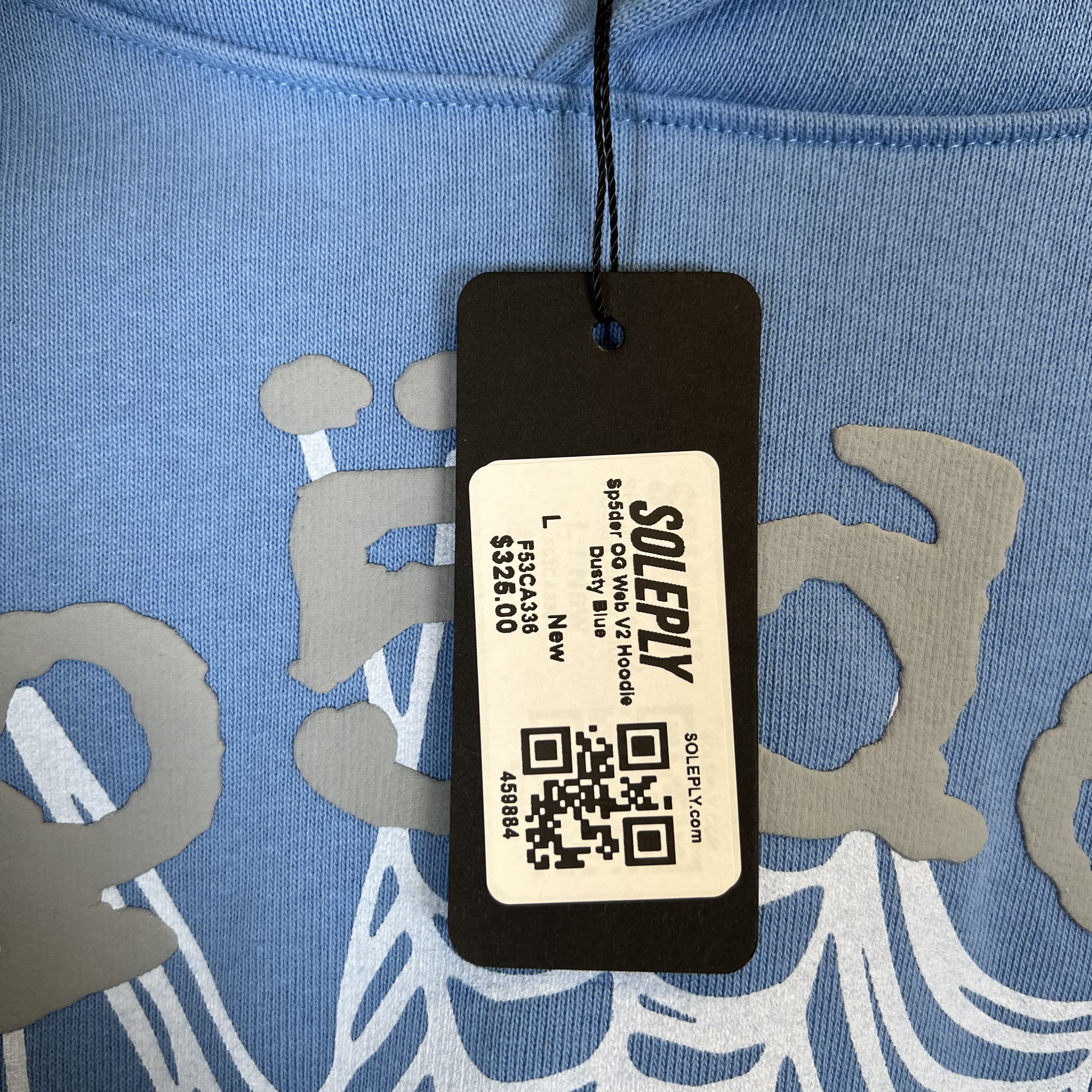 459884 Sp5der OG Web V2 Hoodie Dusty Blue