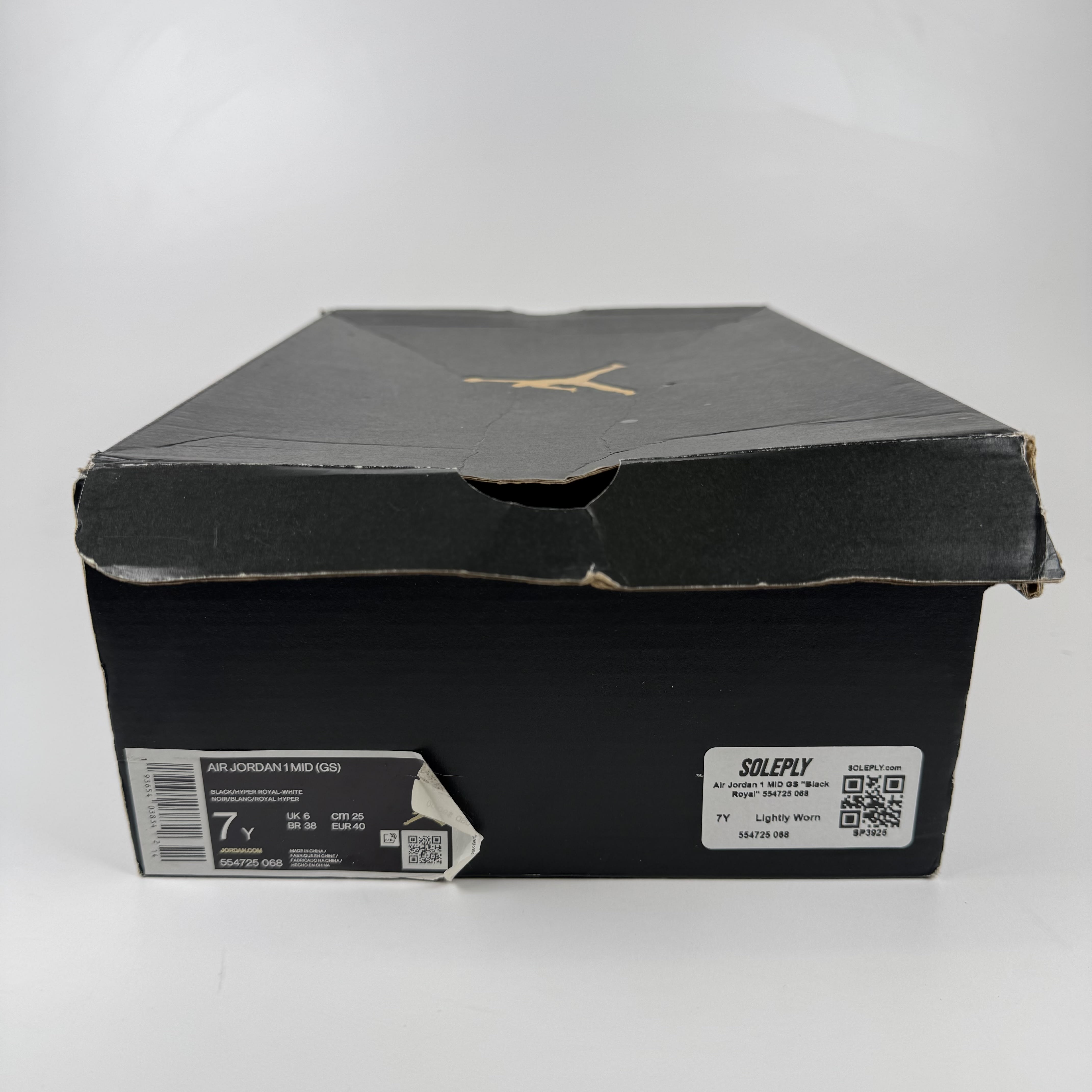 SP3925 Air Jordan 1 MID GS "Black Royal" 554725 068