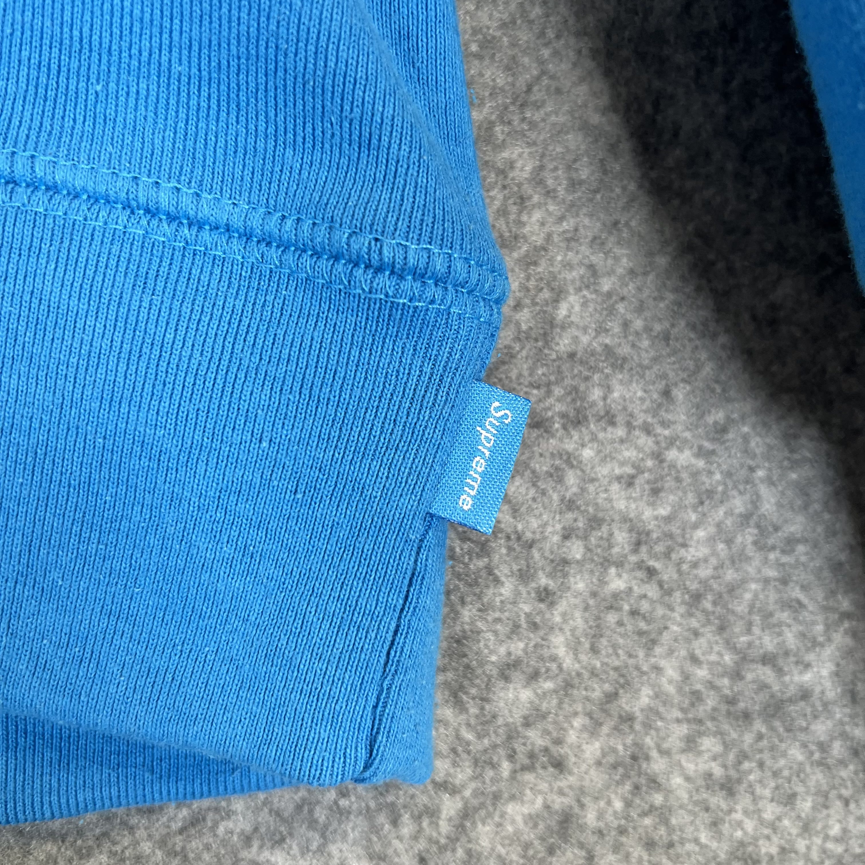 SP1998 Supreme Box Logo Hooded Sweatshirt (FW25) Cyan