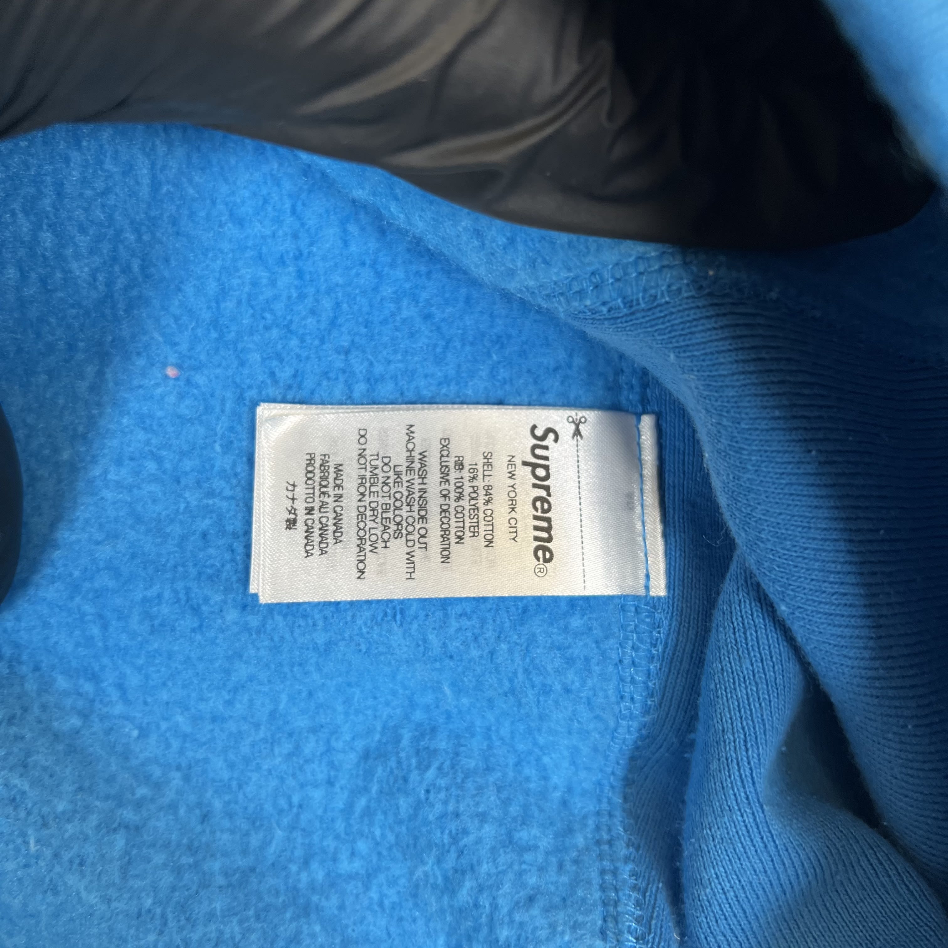 SP1998 Supreme Box Logo Hooded Sweatshirt (FW25) Cyan