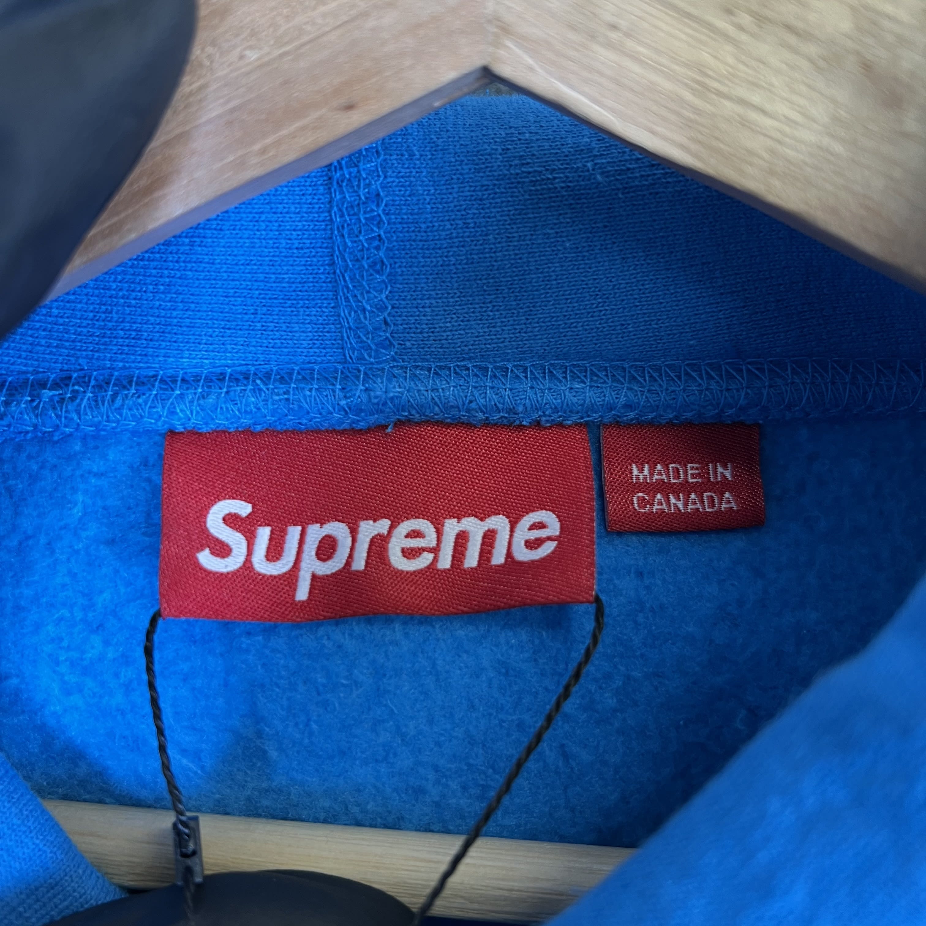SP1998 Supreme Box Logo Hooded Sweatshirt (FW25) Cyan
