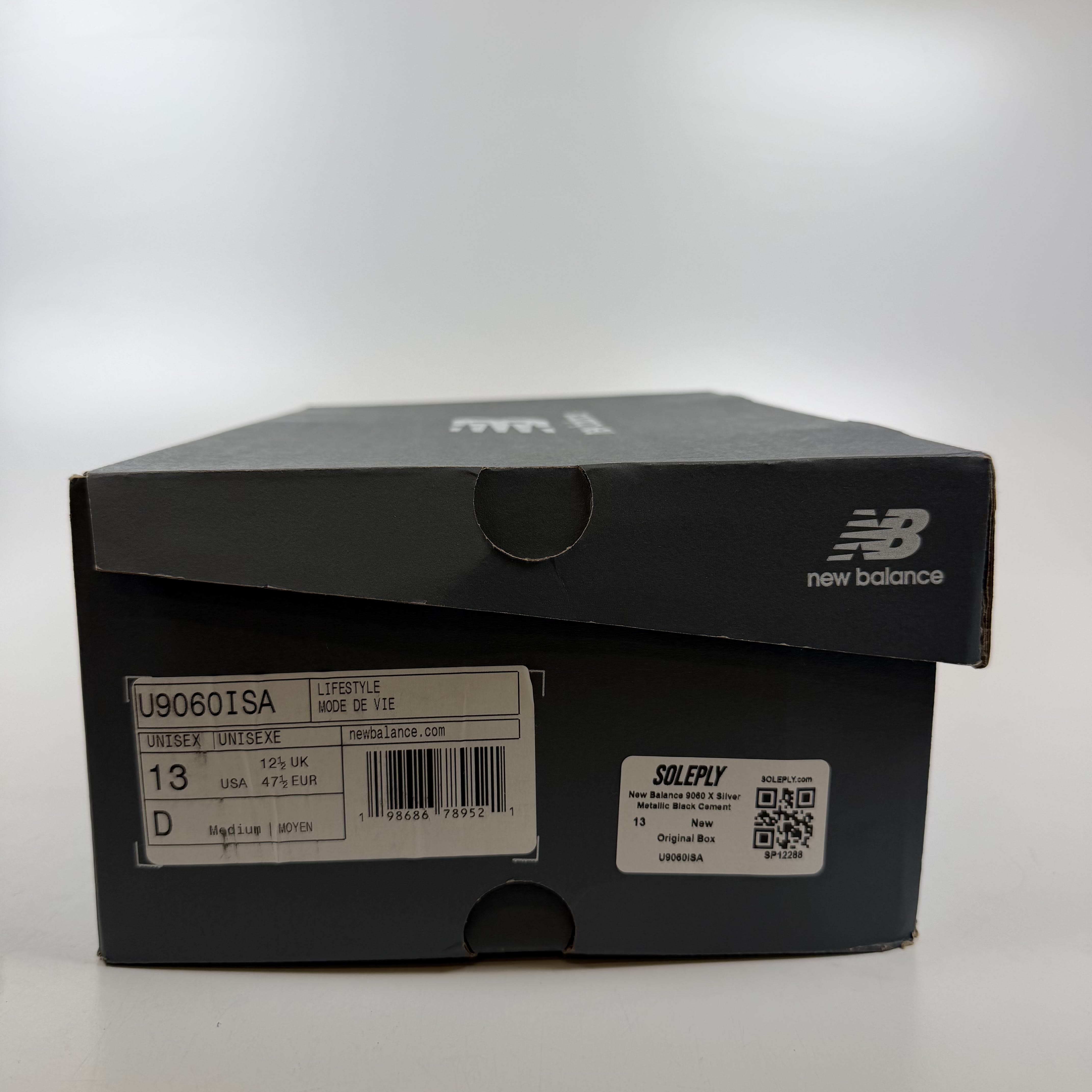SP12288 New Balance 9060 X Silver Metallic Black Cement