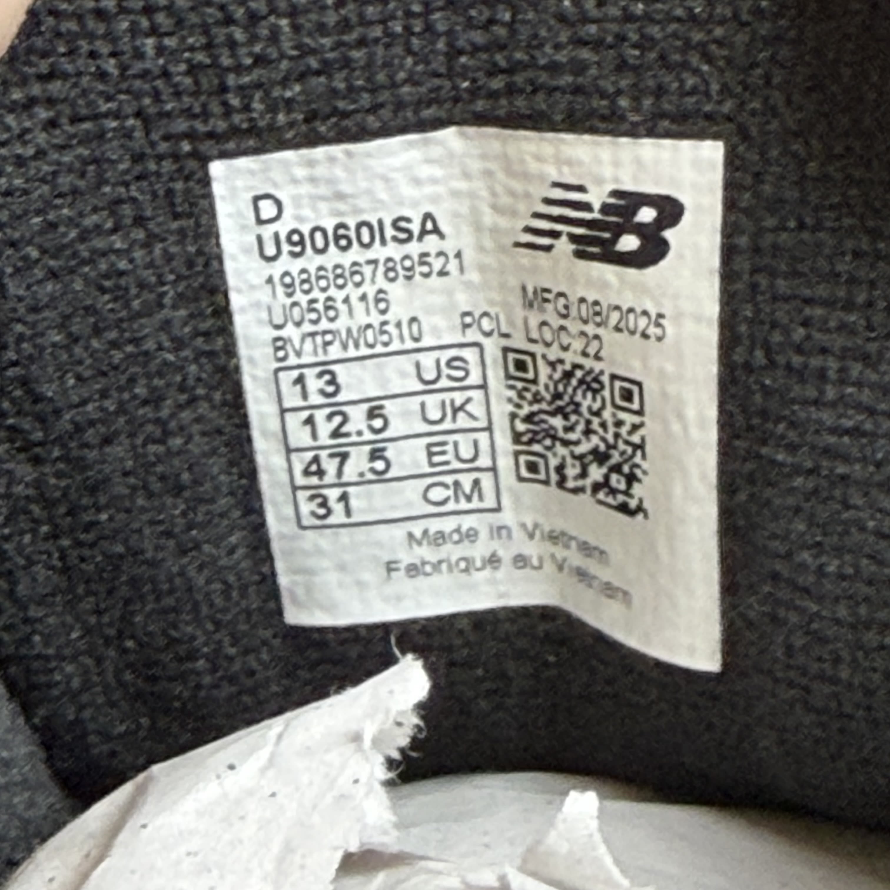 SP12288 New Balance 9060 X Silver Metallic Black Cement