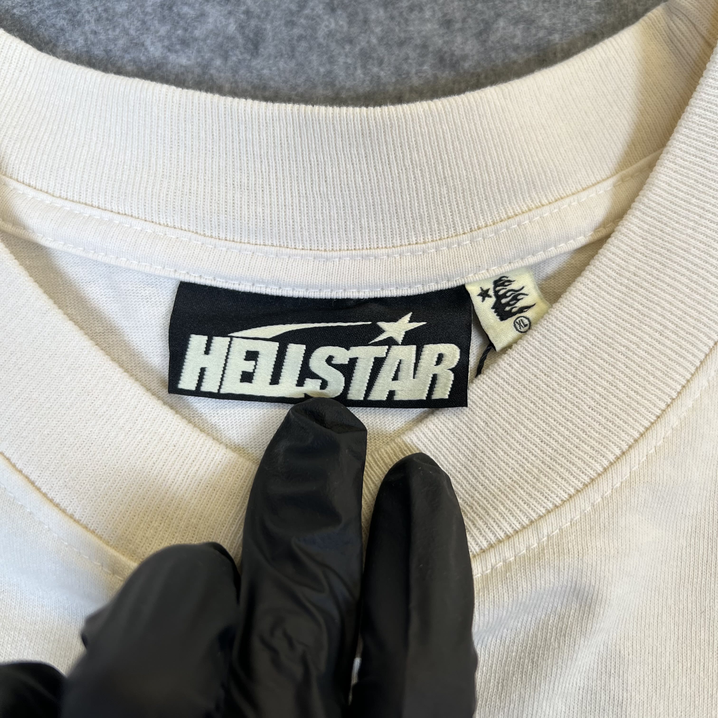 260387 Hellstar Classic T-Shirt (Gel Print) 'White/Brown'