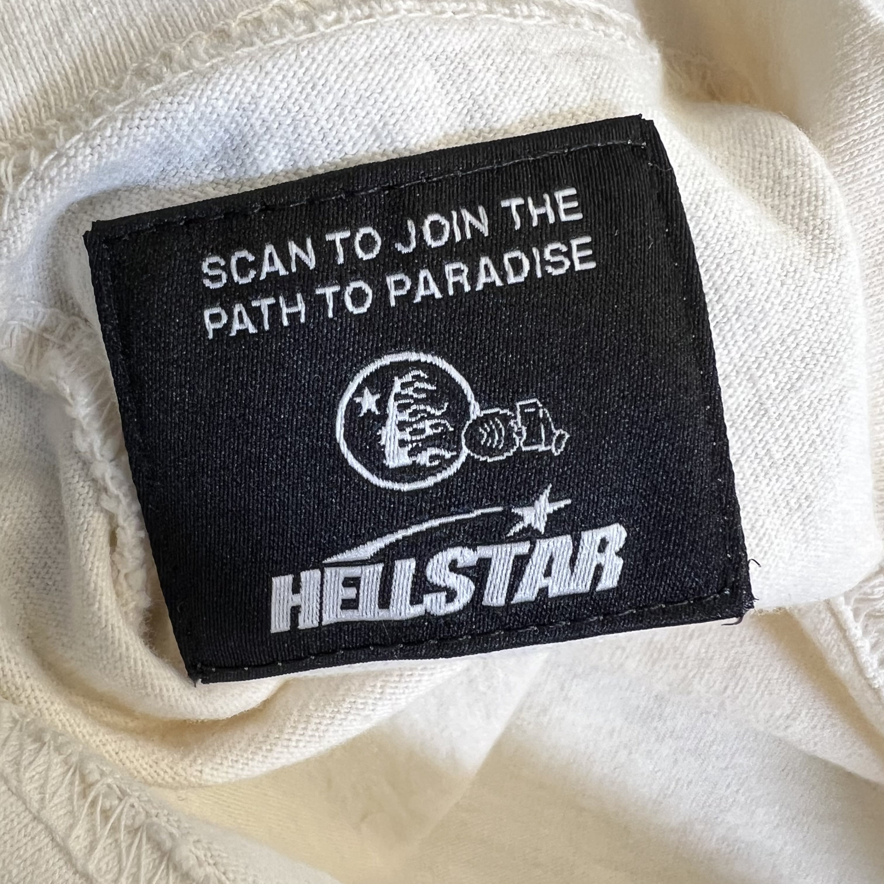 260387 Hellstar Classic T-Shirt (Gel Print) 'White/Brown'