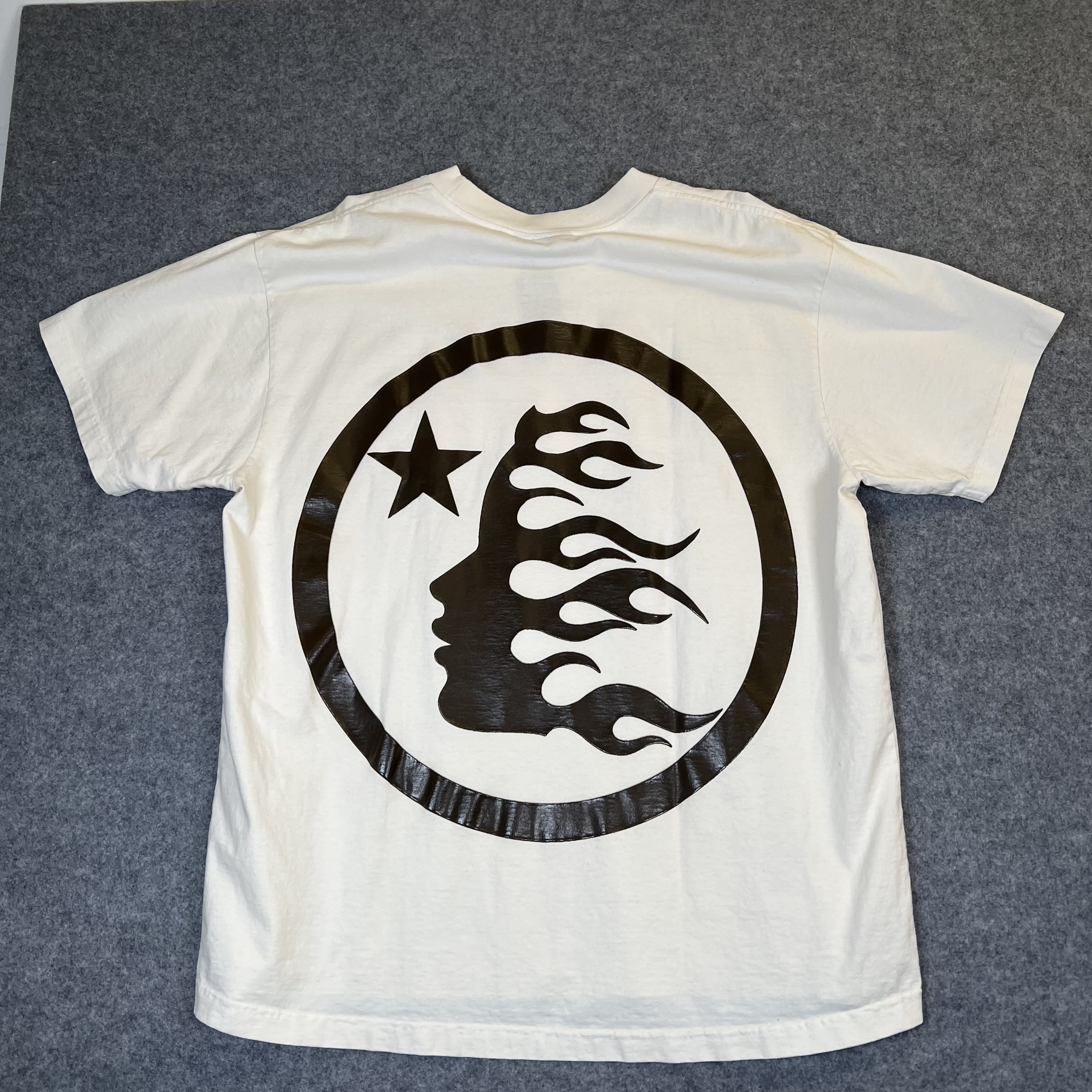 260387 Hellstar Classic T-Shirt (Gel Print) 'White/Brown'