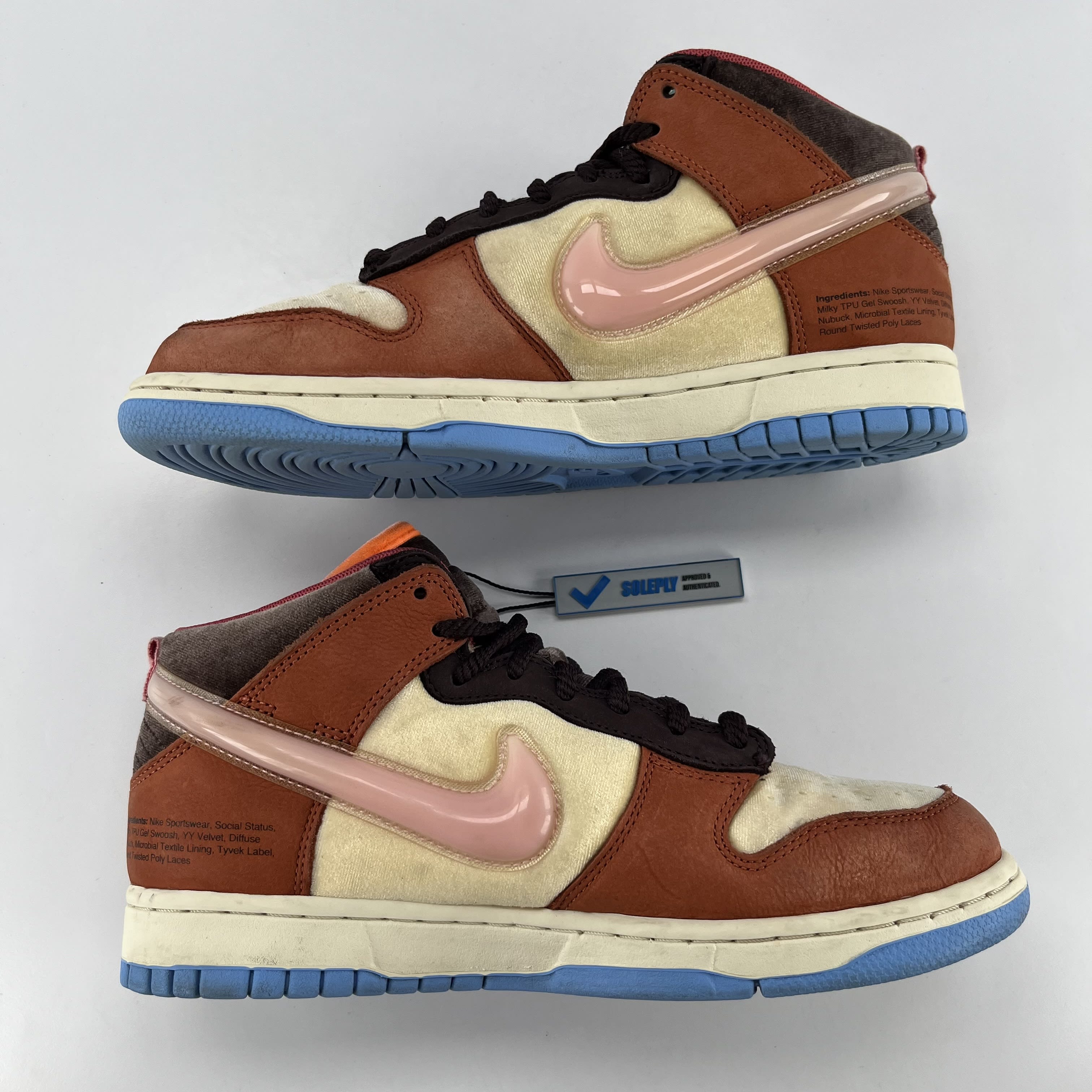 495029 Social Status x Dunk Mid 'Chocolate Milk'