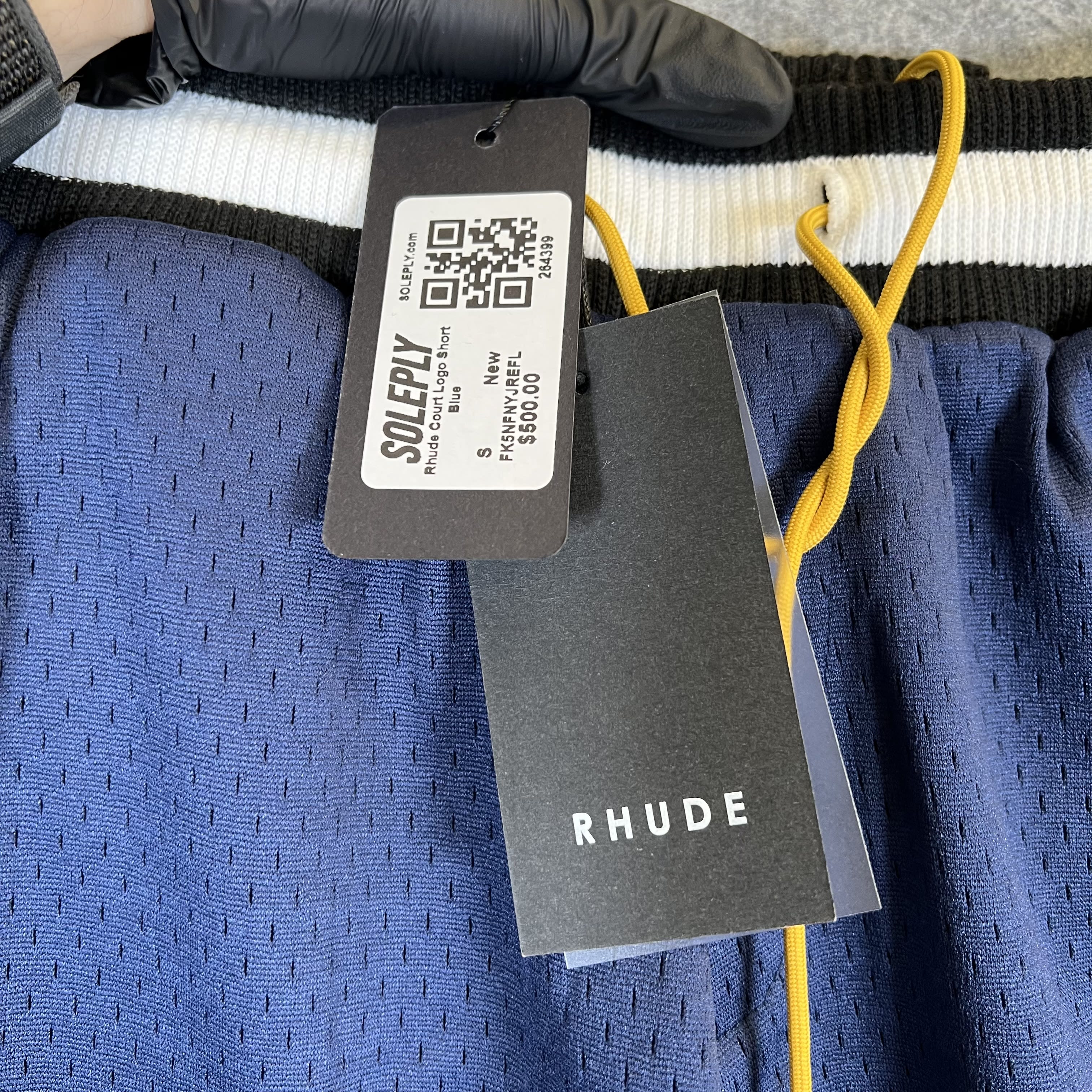 264399 Rhude Court Logo Short Blue