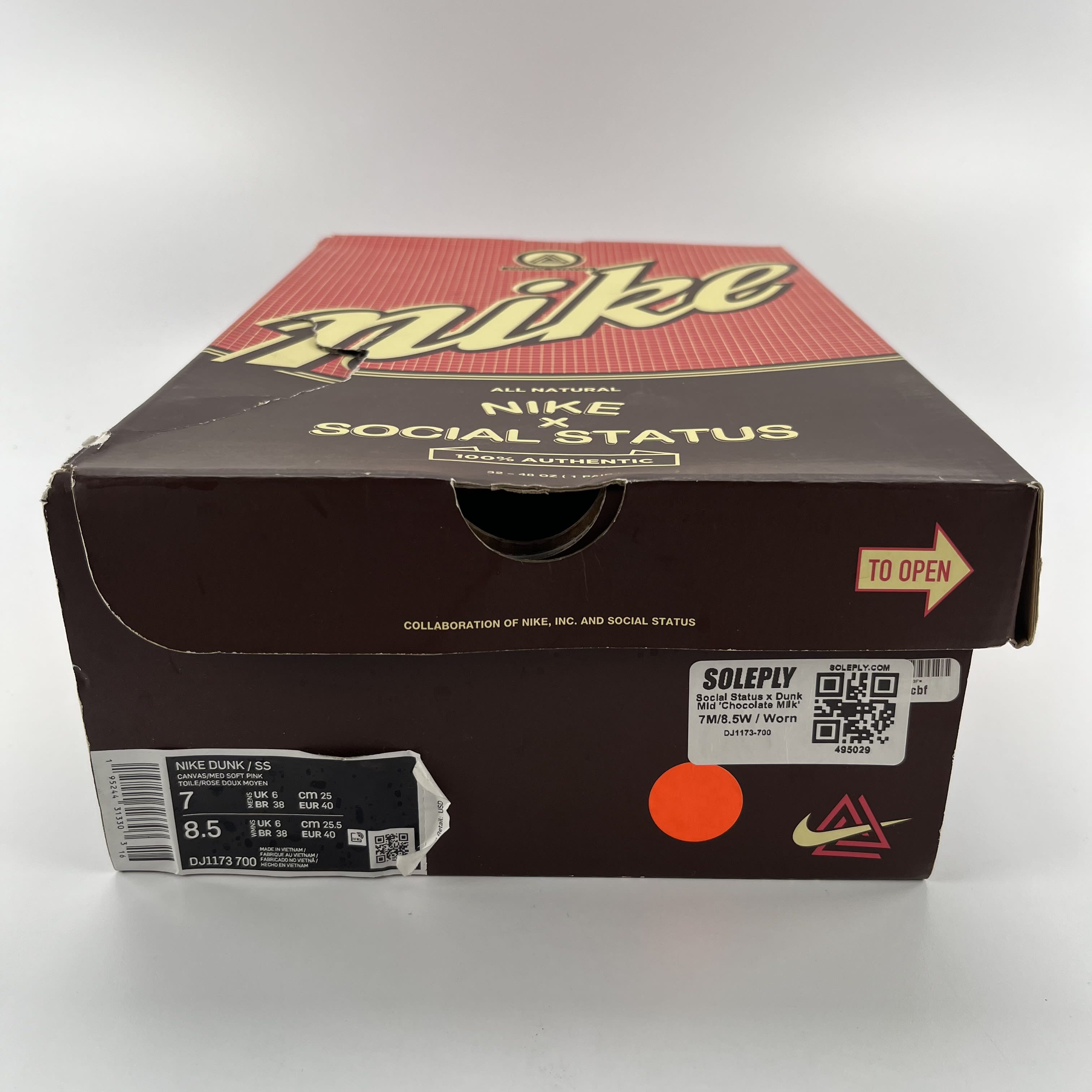 495029 Social Status x Dunk Mid 'Chocolate Milk'