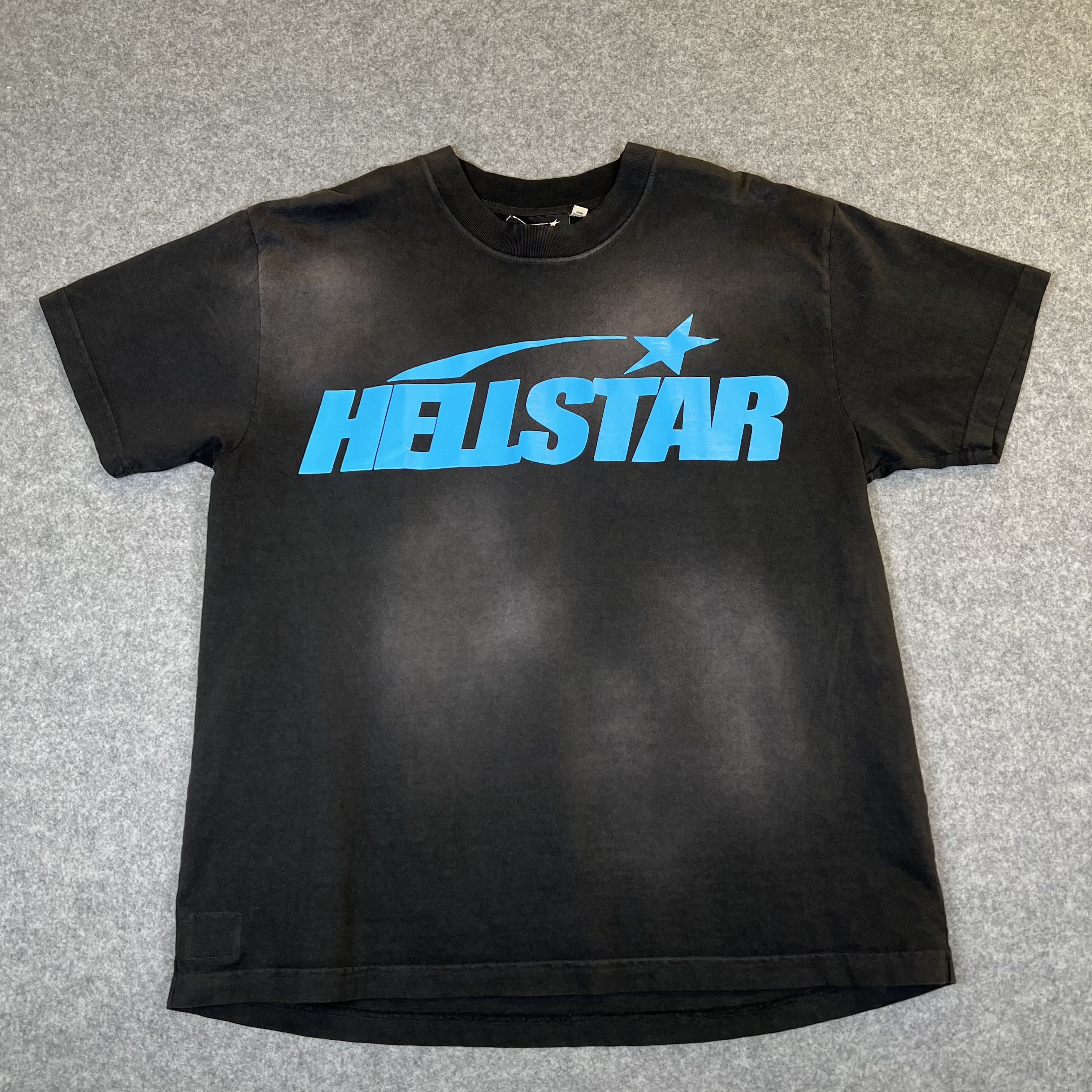 260798 Hellstar Classic T-Shirt (Gel Print) 'Black/Blue'