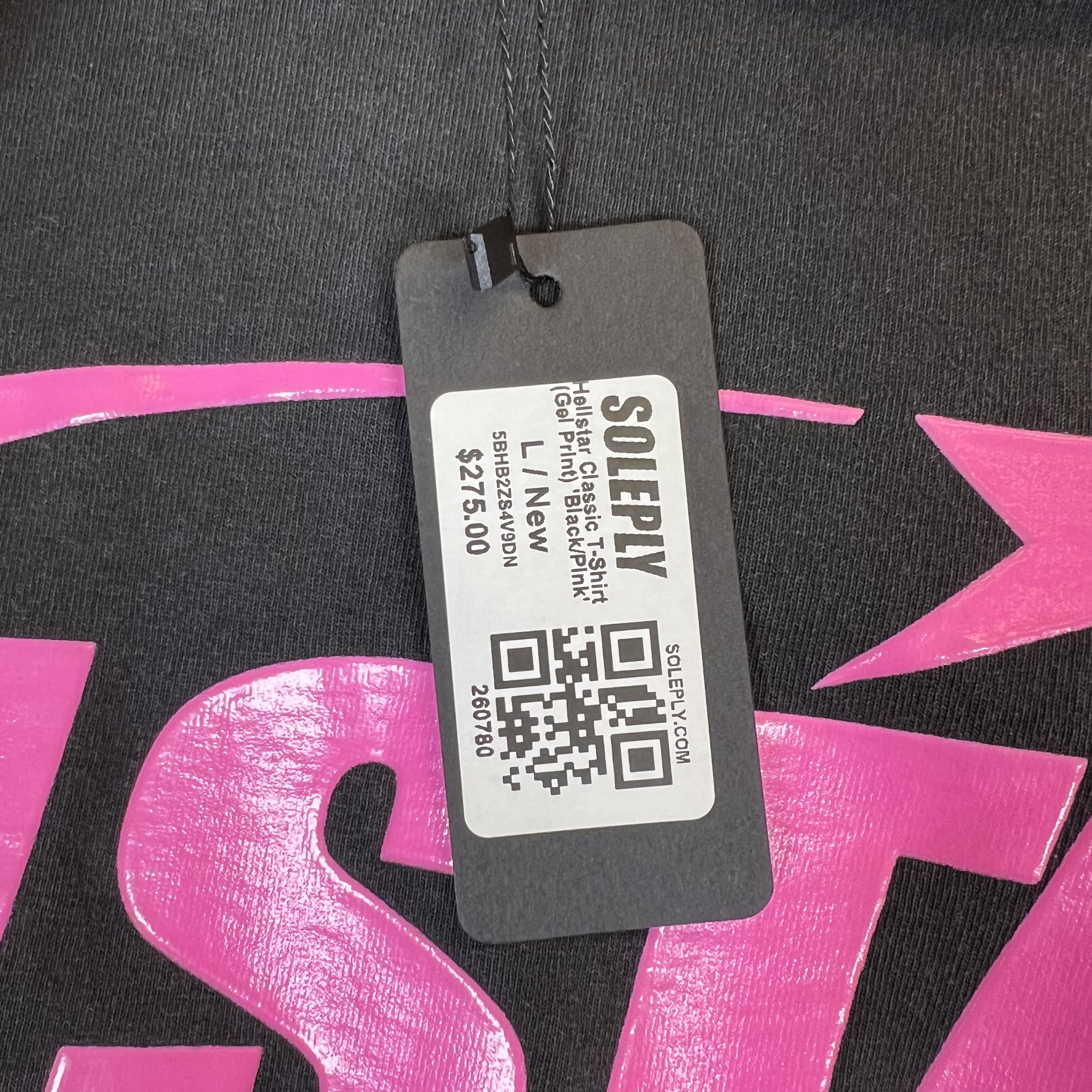 260780 Hellstar Classic T-Shirt (Gel Print) 'Black/Pink'