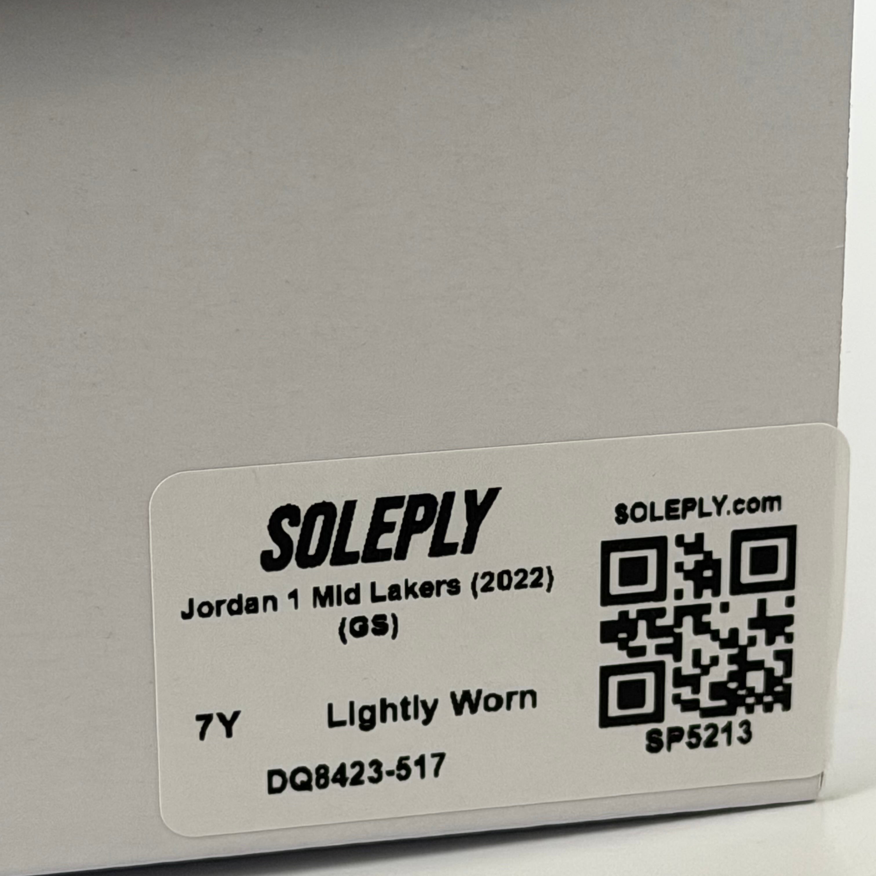 SP5213 Jordan 1 Mid Lakers (2022) (GS)