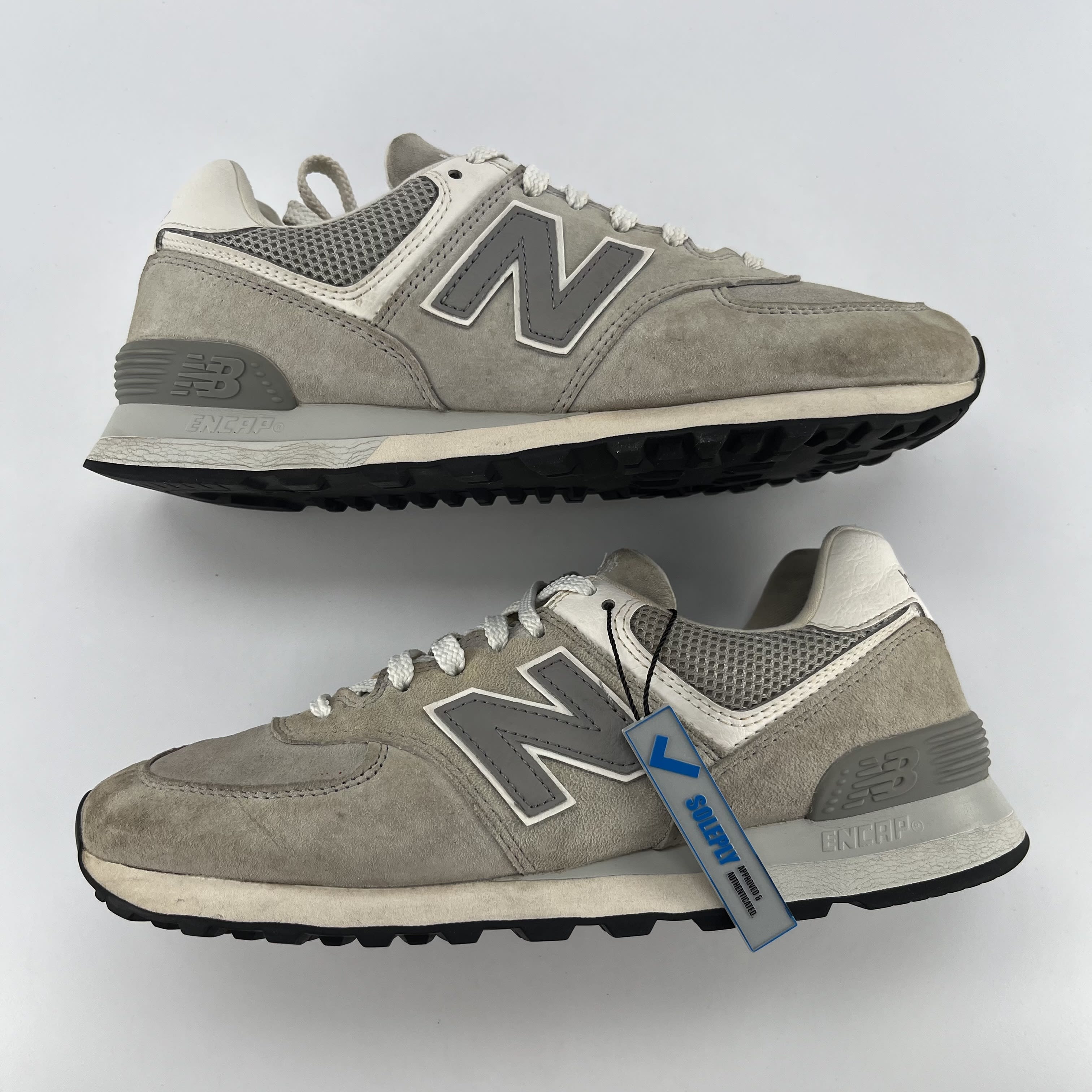 822445 New Balance 574 Rain Cloud White