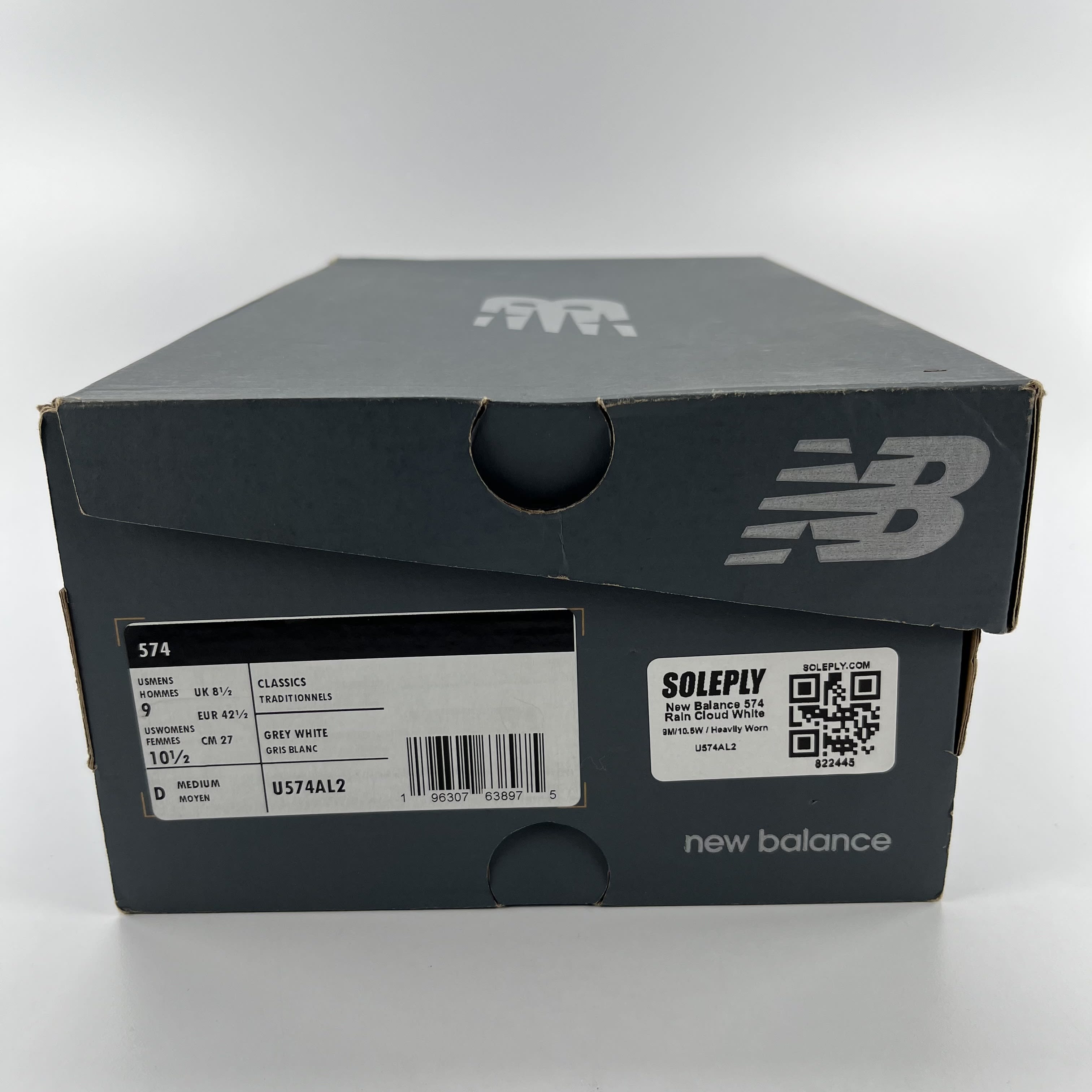 822445 New Balance 574 Rain Cloud White