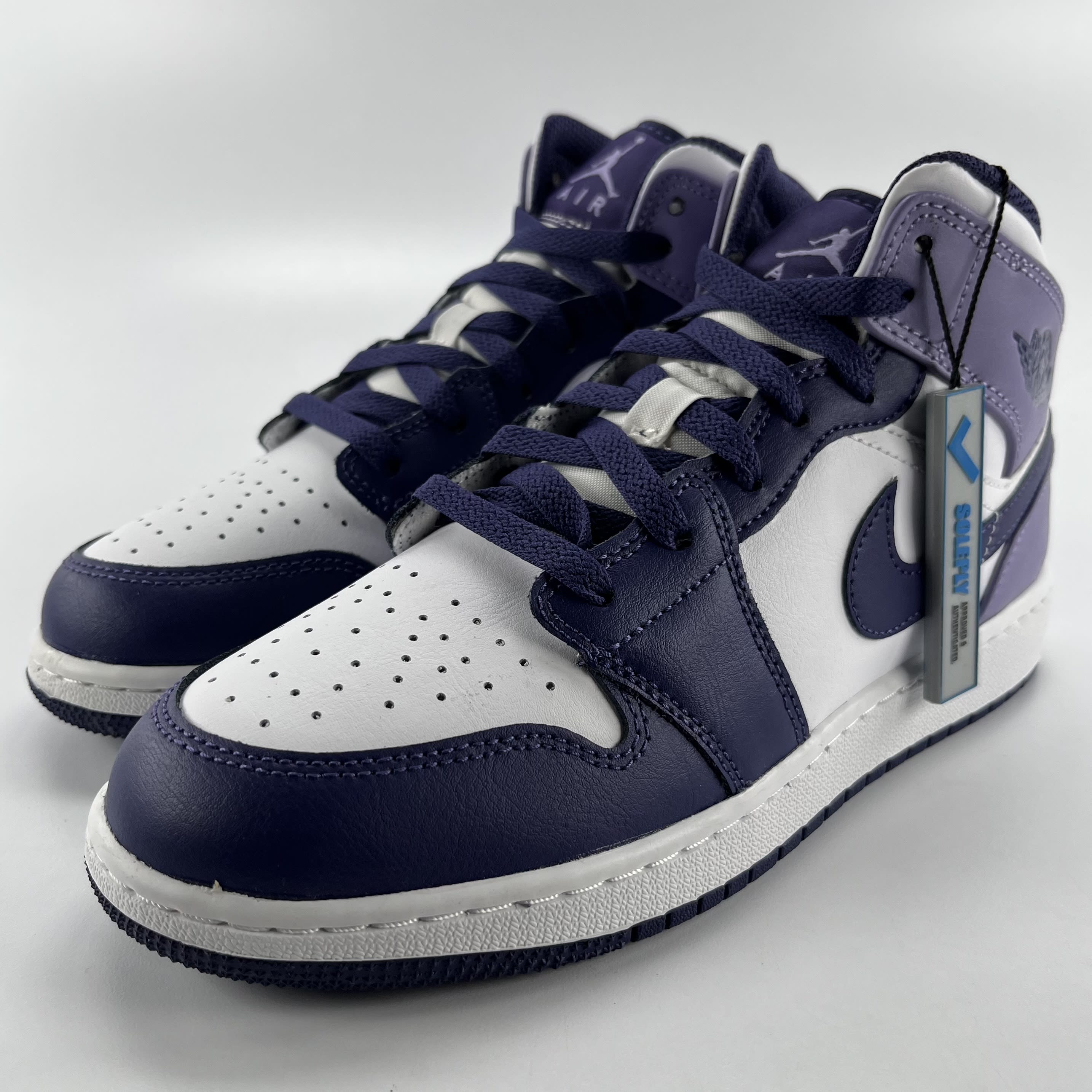 274530 Jordan 1 Mid White Sky J Purple (GS)