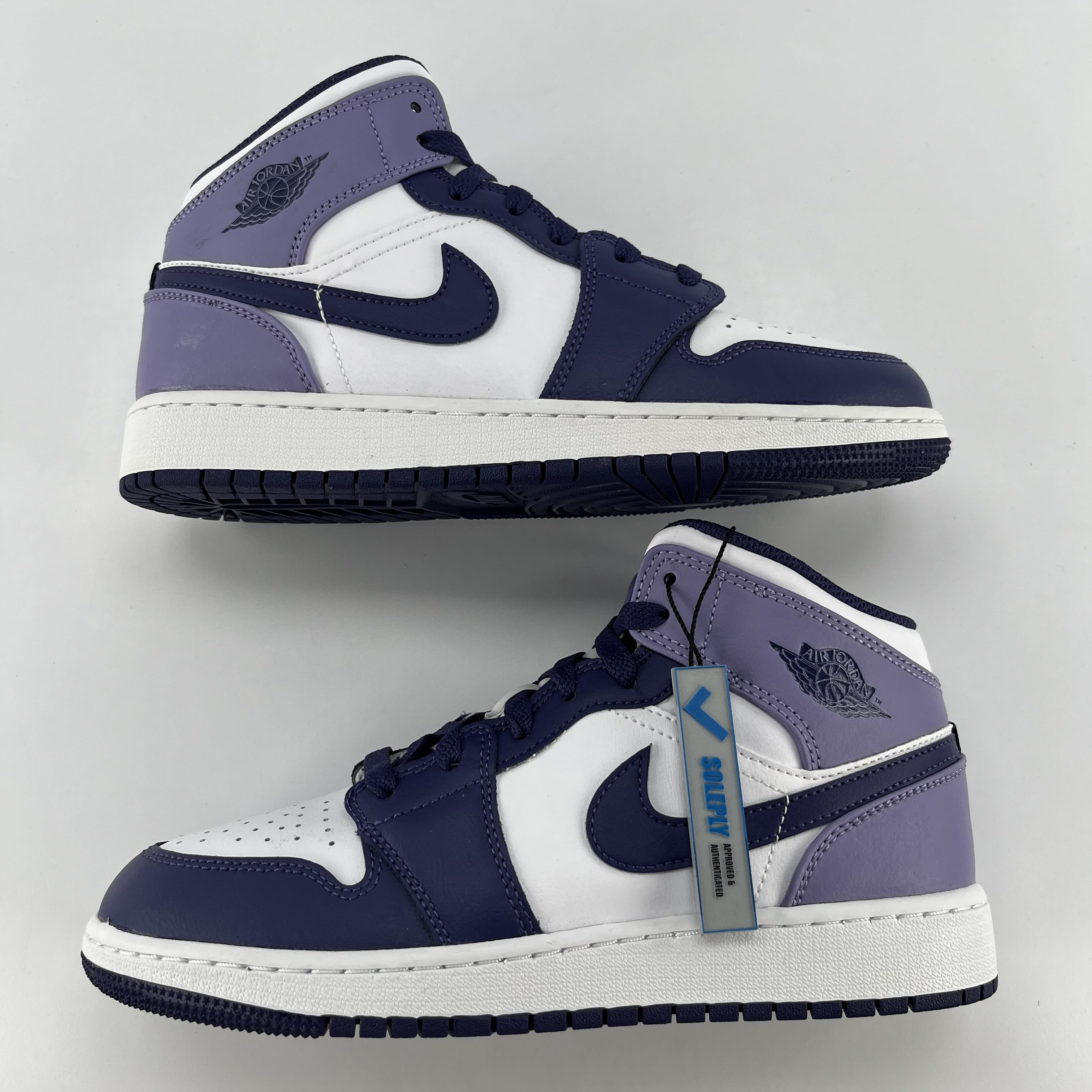 274530 Jordan 1 Mid White Sky J Purple (GS)