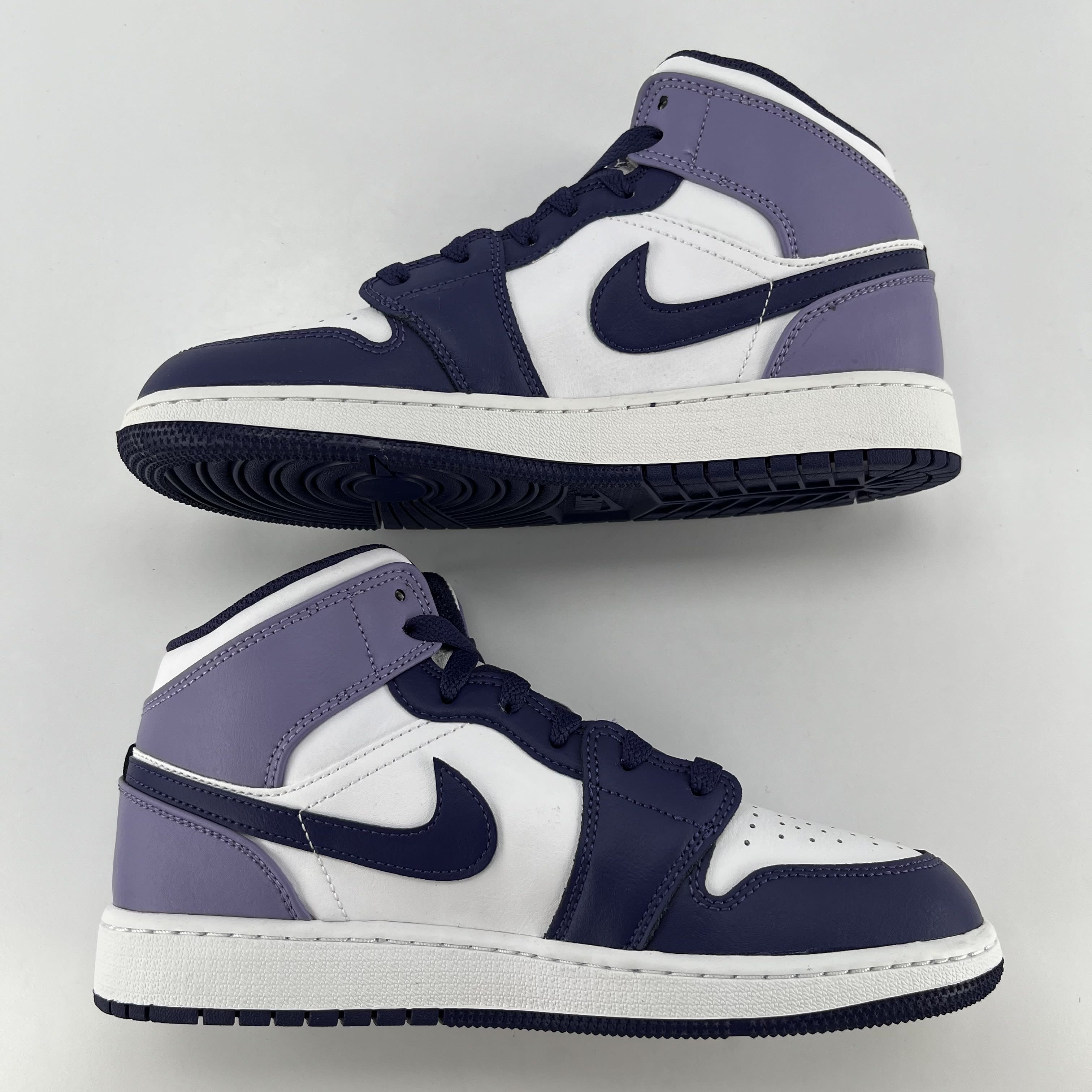 274530 Jordan 1 Mid White Sky J Purple (GS)
