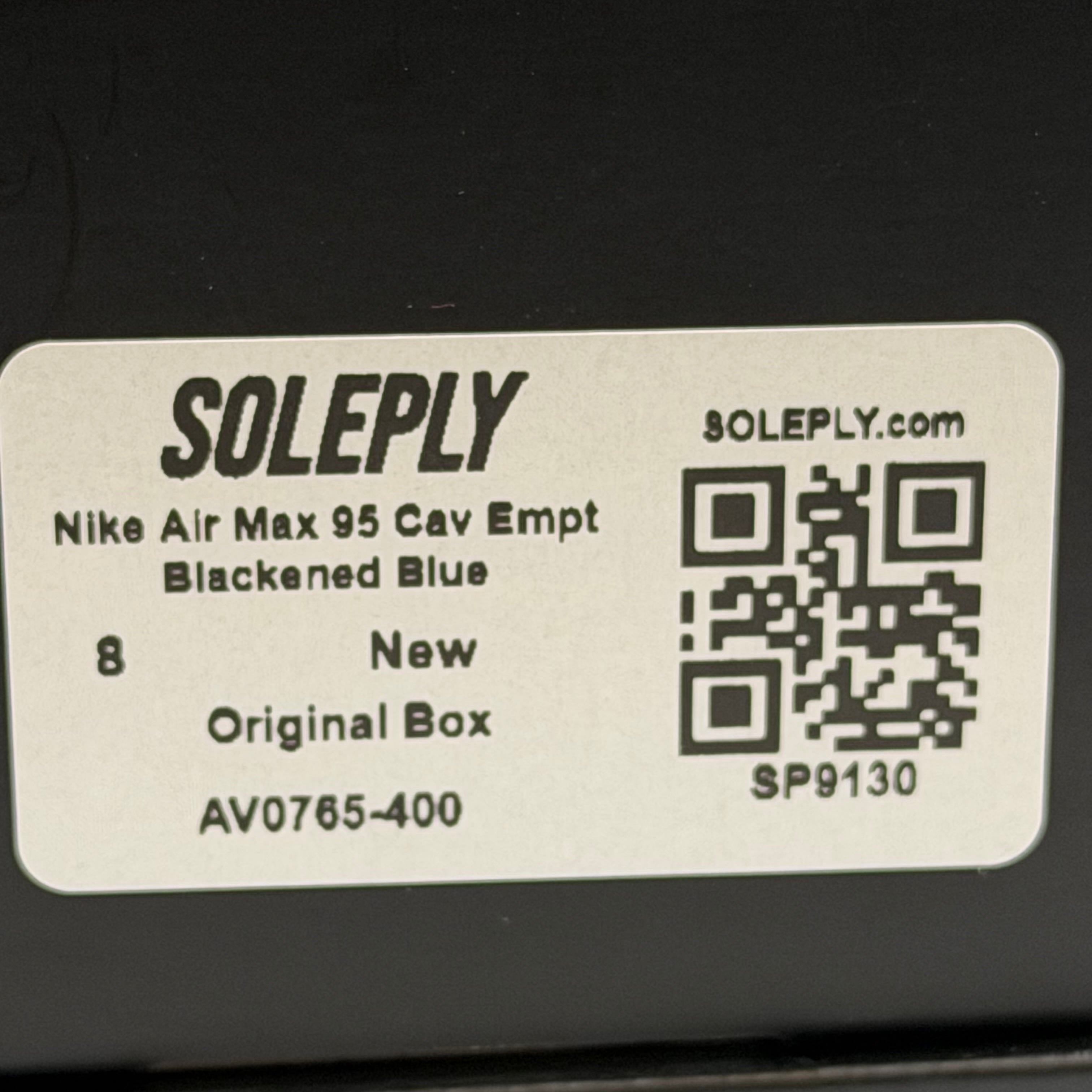 SP9130 Nike Air Max 95 Cav Empt Blackened Blue
