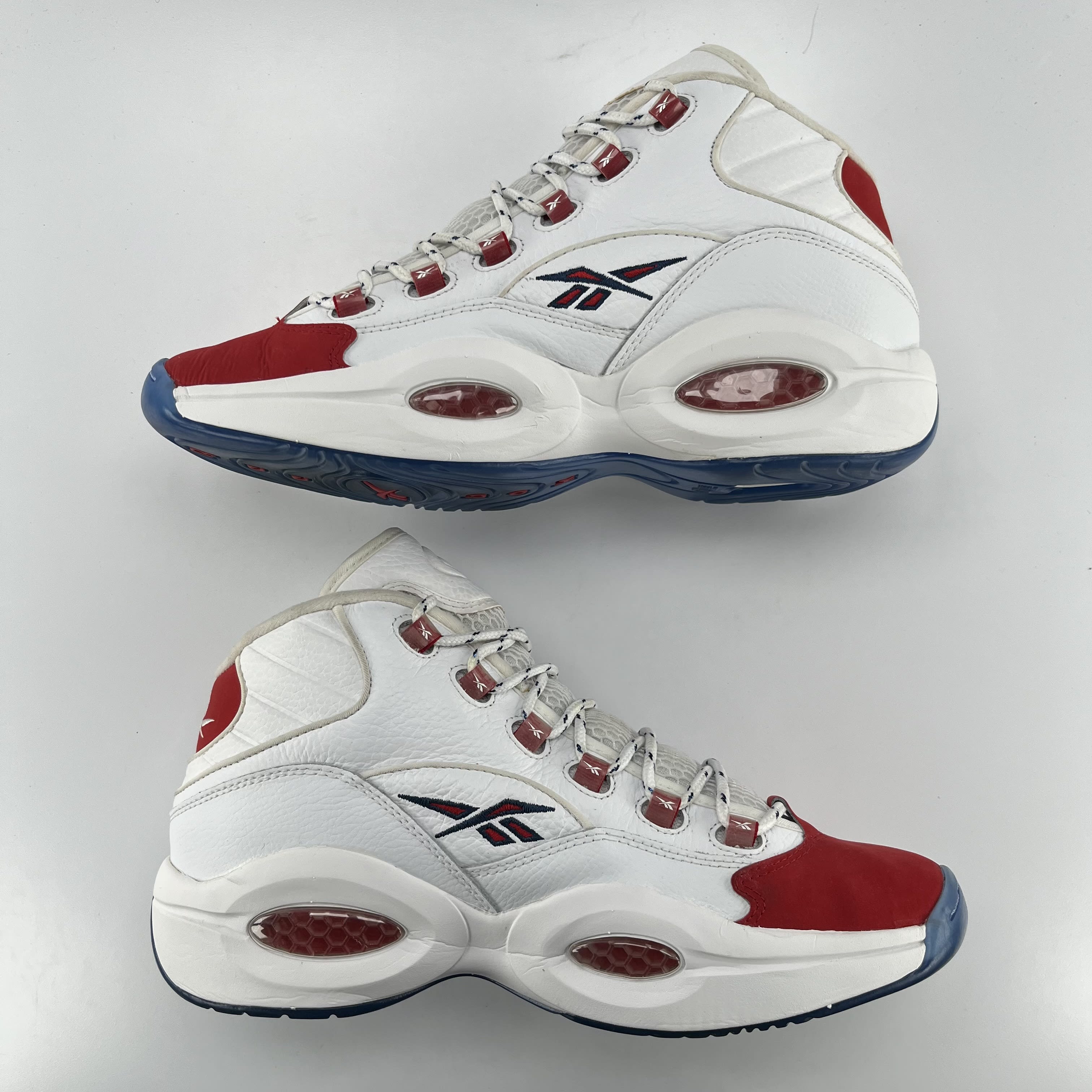 622975 Reebok Question Mid Red Toe 25th Anniversary