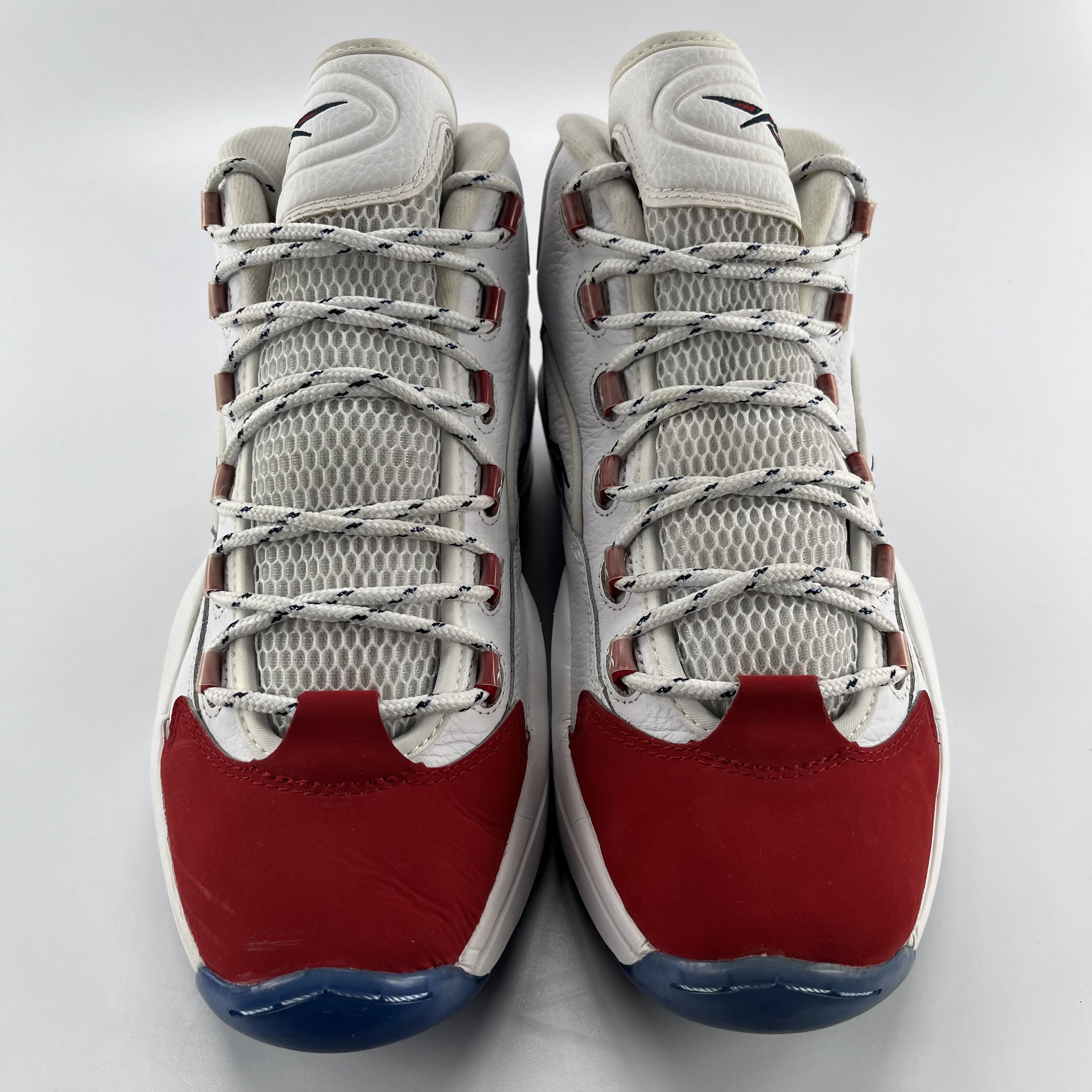 622975 Reebok Question Mid Red Toe 25th Anniversary