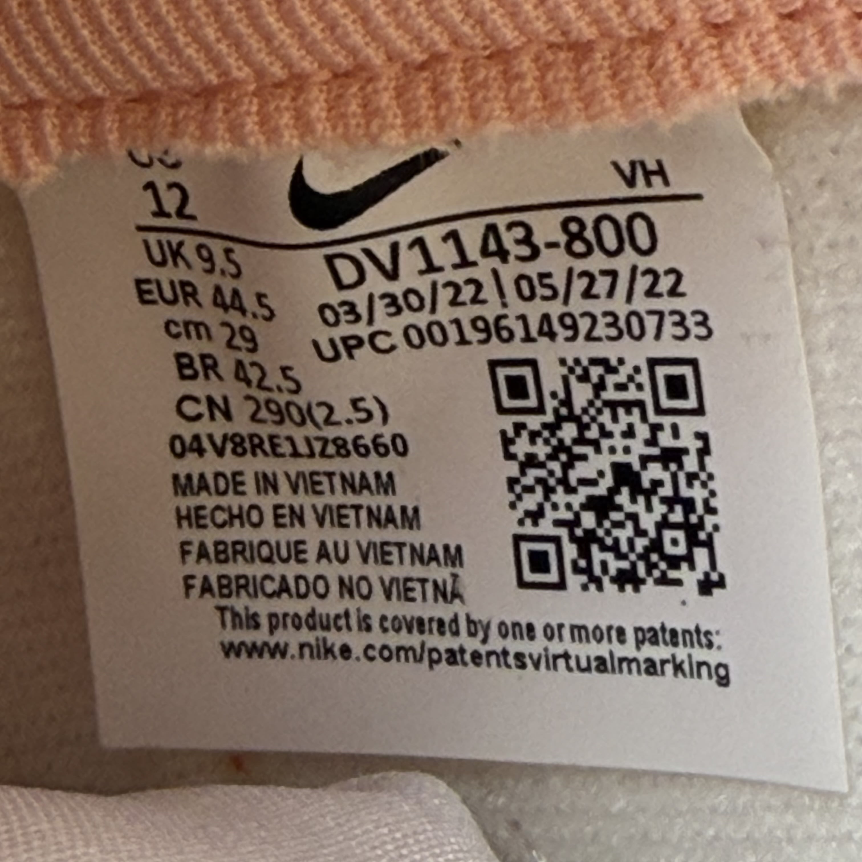 SP5212 Nike Dunk High 1985 Arctic Orange (Women's)
