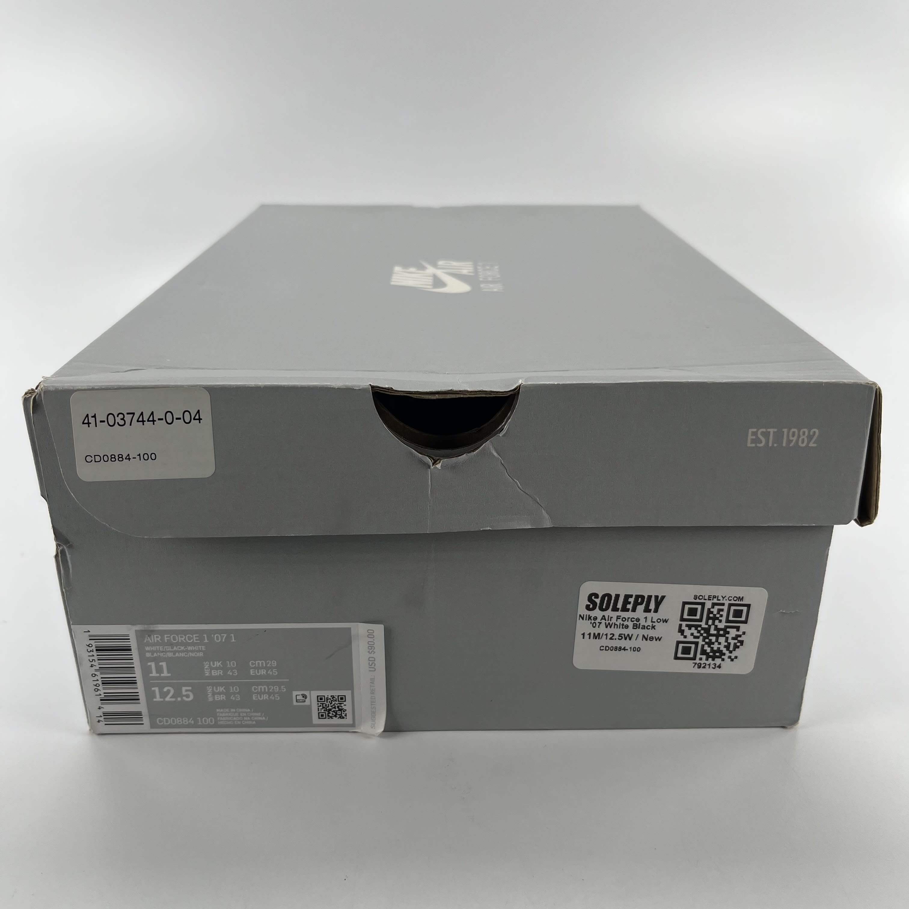 792134 Nike Air Force 1 Low '07 White Black