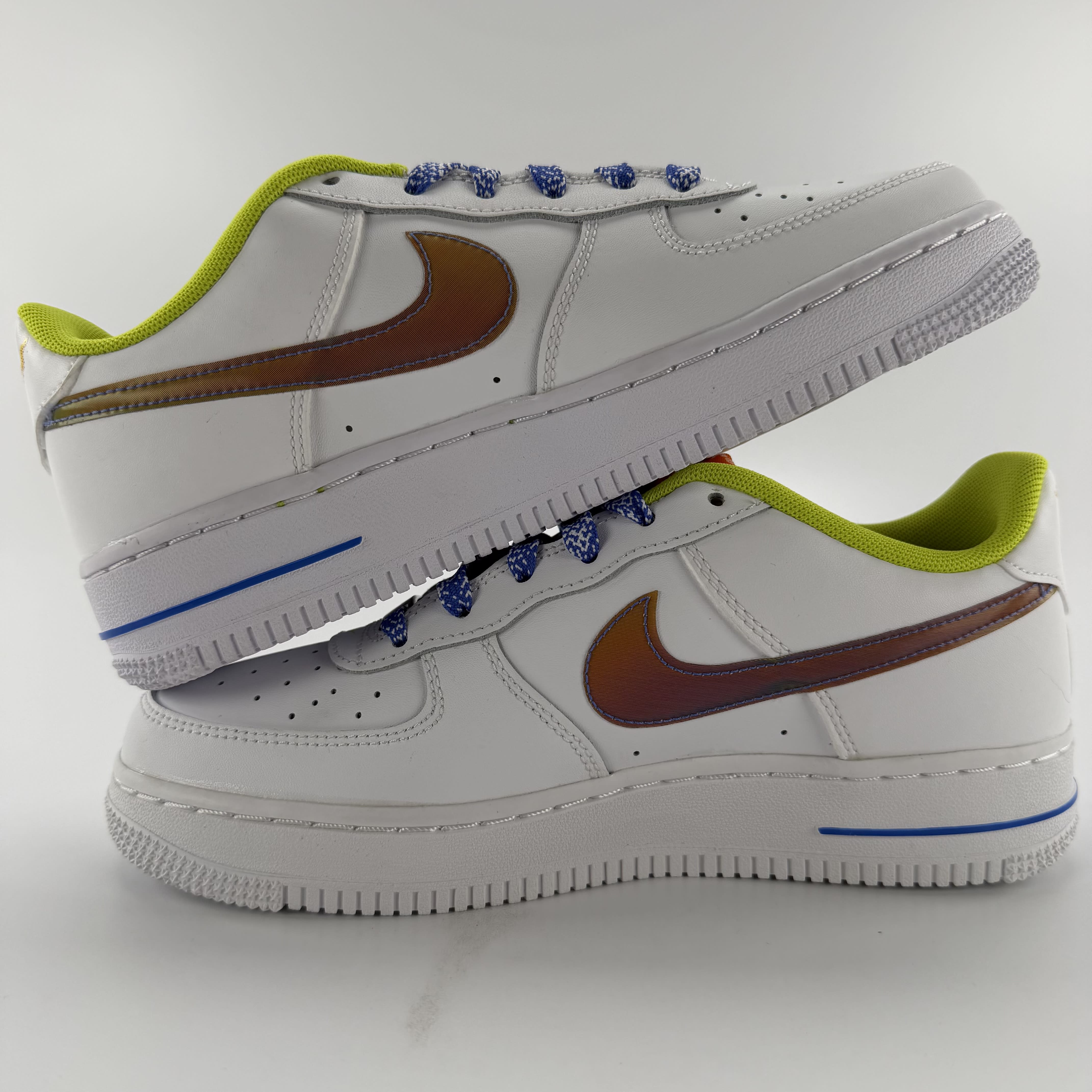 611117 Nike Air Force 1 Low LV8 White Magma Orange (GS)
