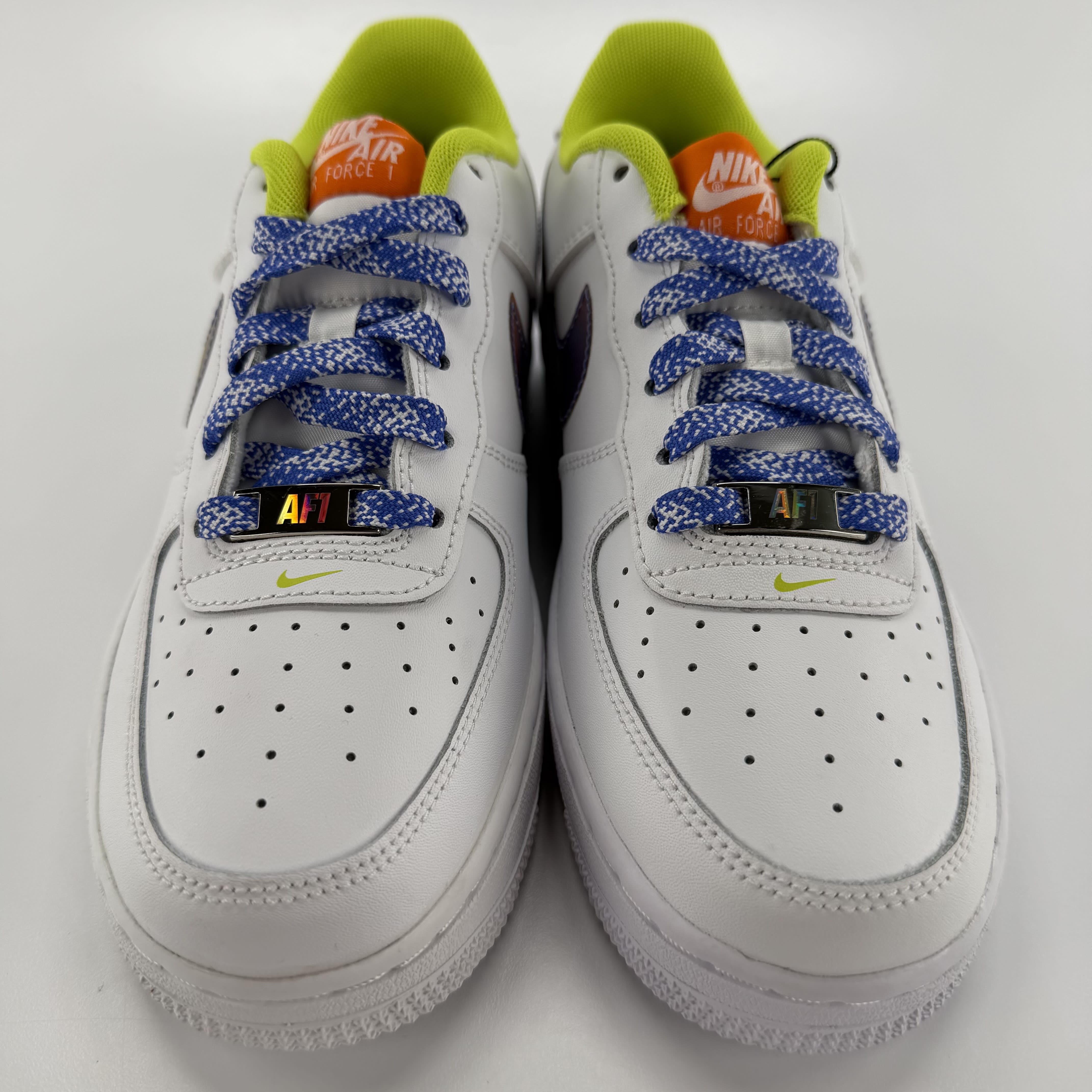 611117 Nike Air Force 1 Low LV8 White Magma Orange (GS)
