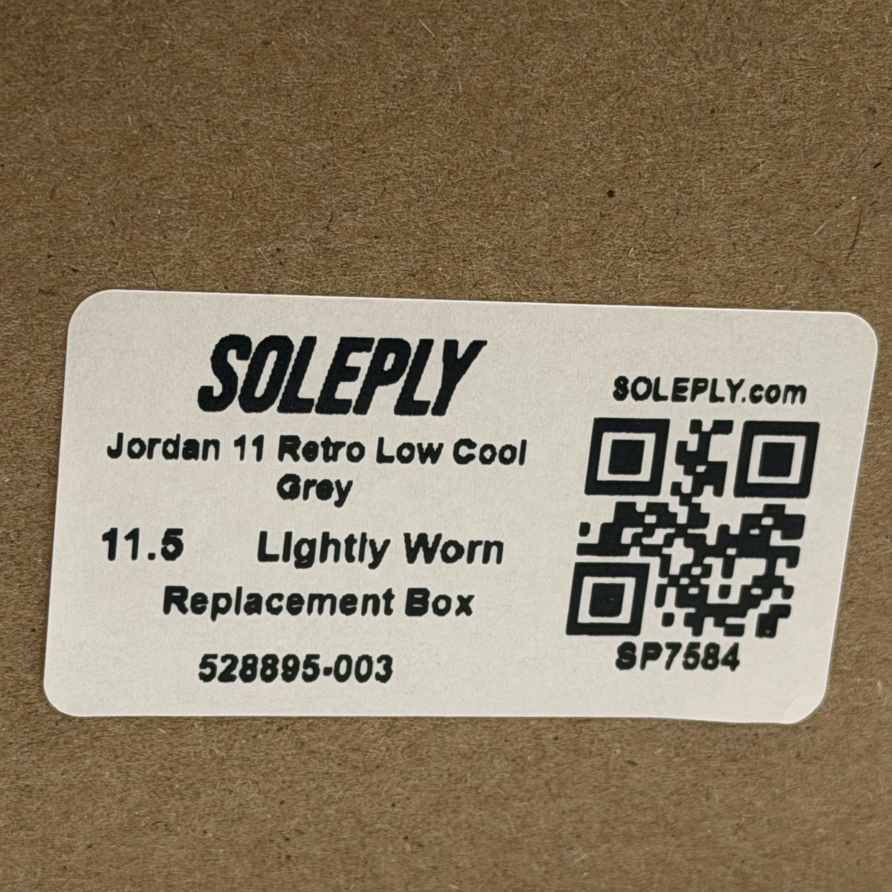 SP7584 Jordan 11 Retro Low Cool Grey