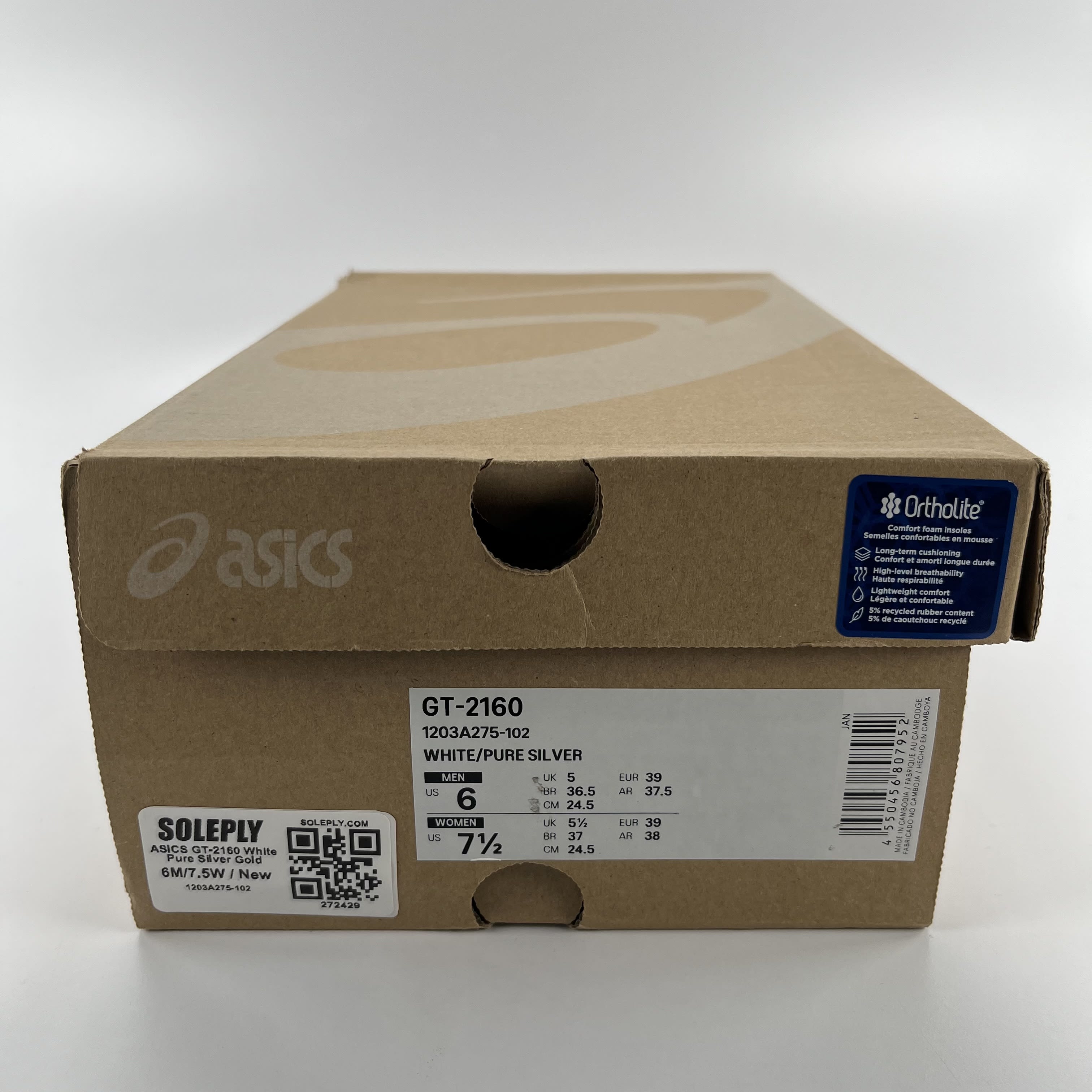 272429 ASICS GT-2160 White Pure Silver Gold