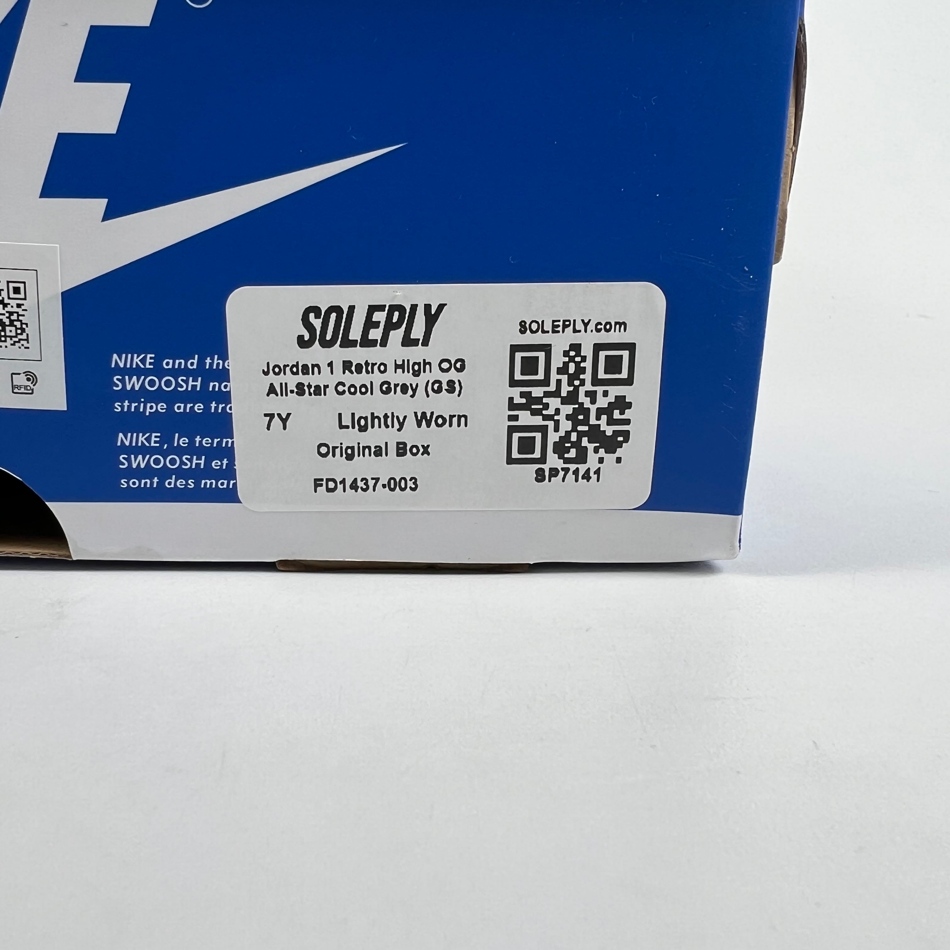 SP7141 Jordan 1 Retro High OG All-Star Cool Grey (GS)