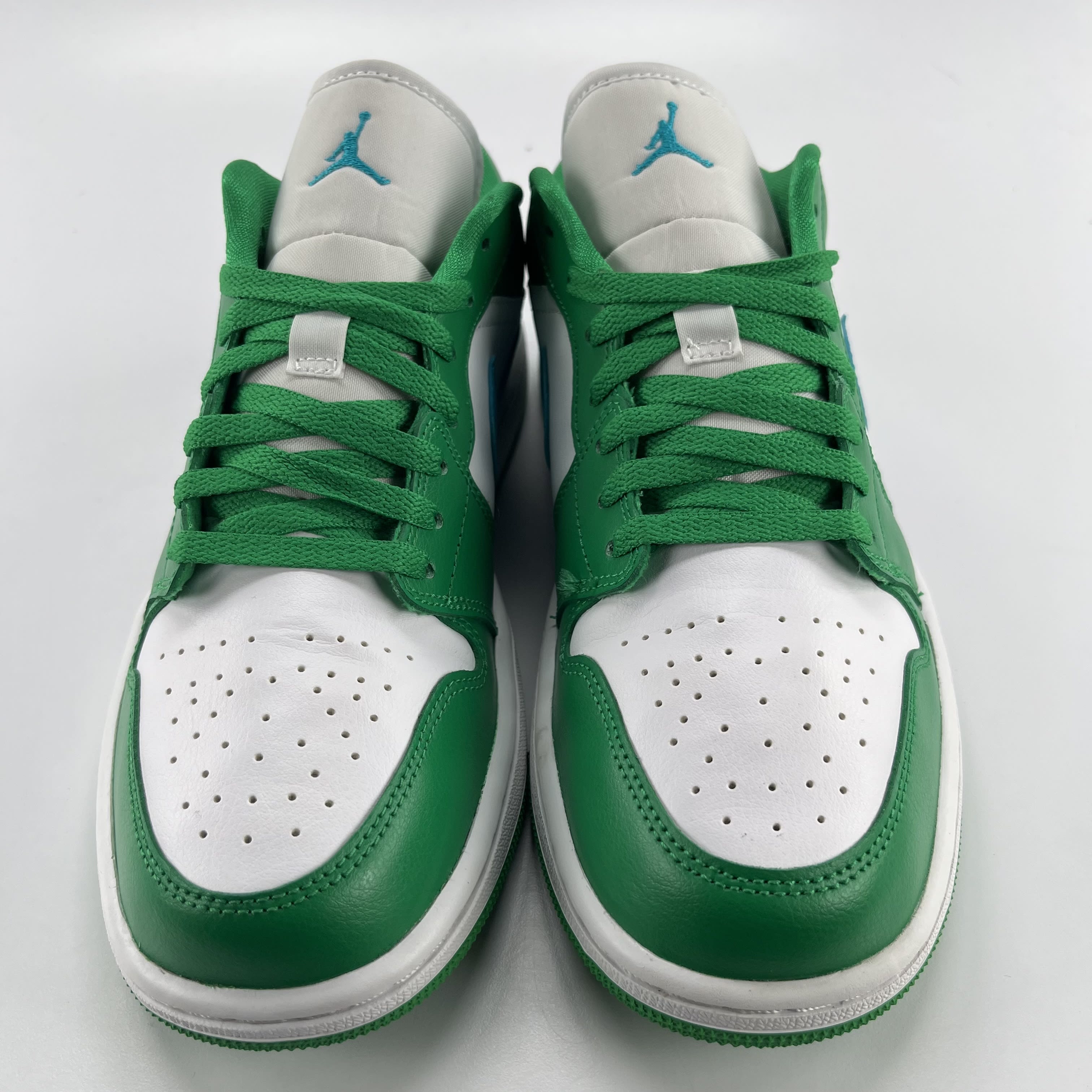 518159 Jordan 1 Low Lucky Green Aquatone (Women's)